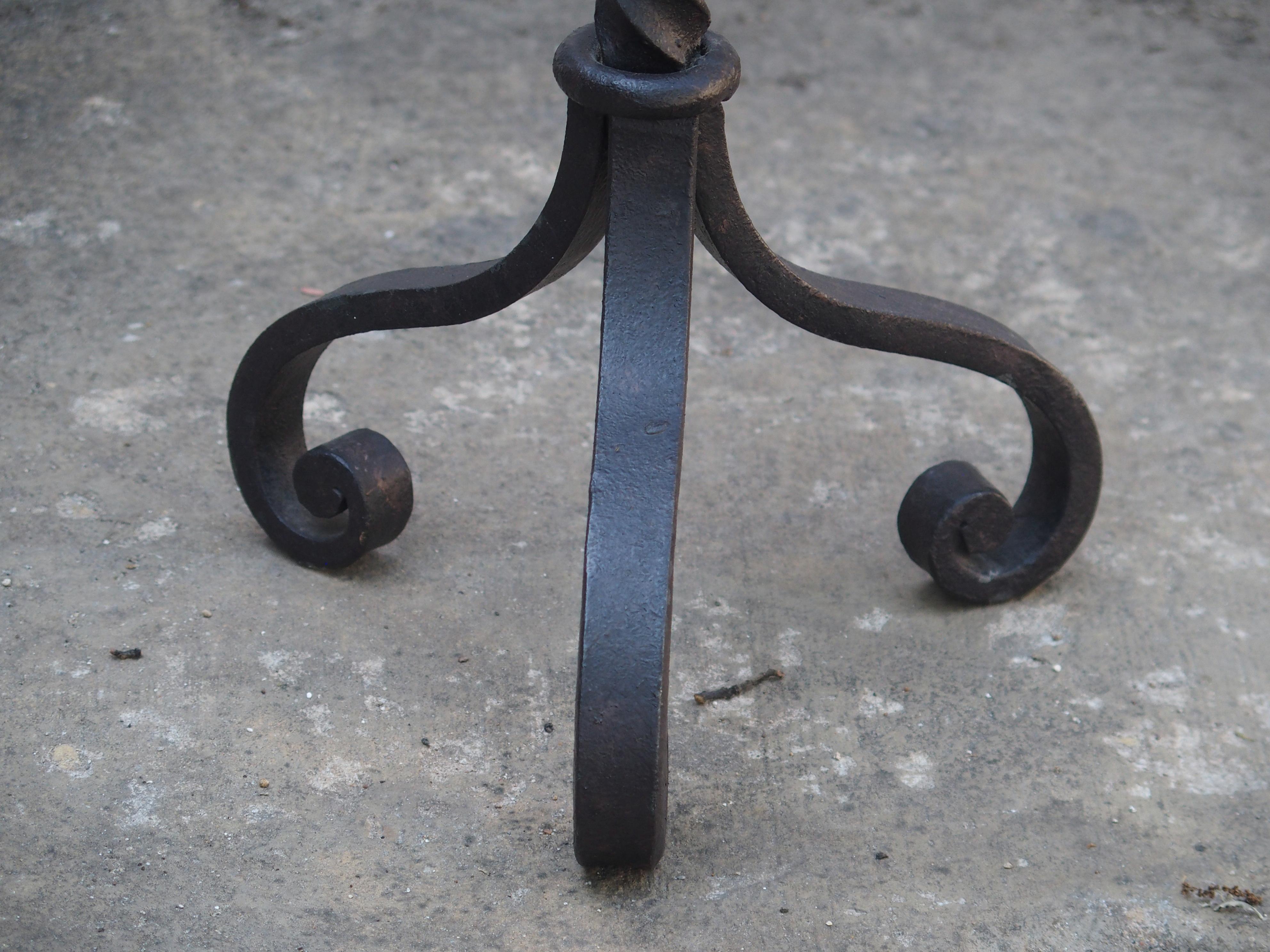 Forged Iron Antique Candleabra from France 2