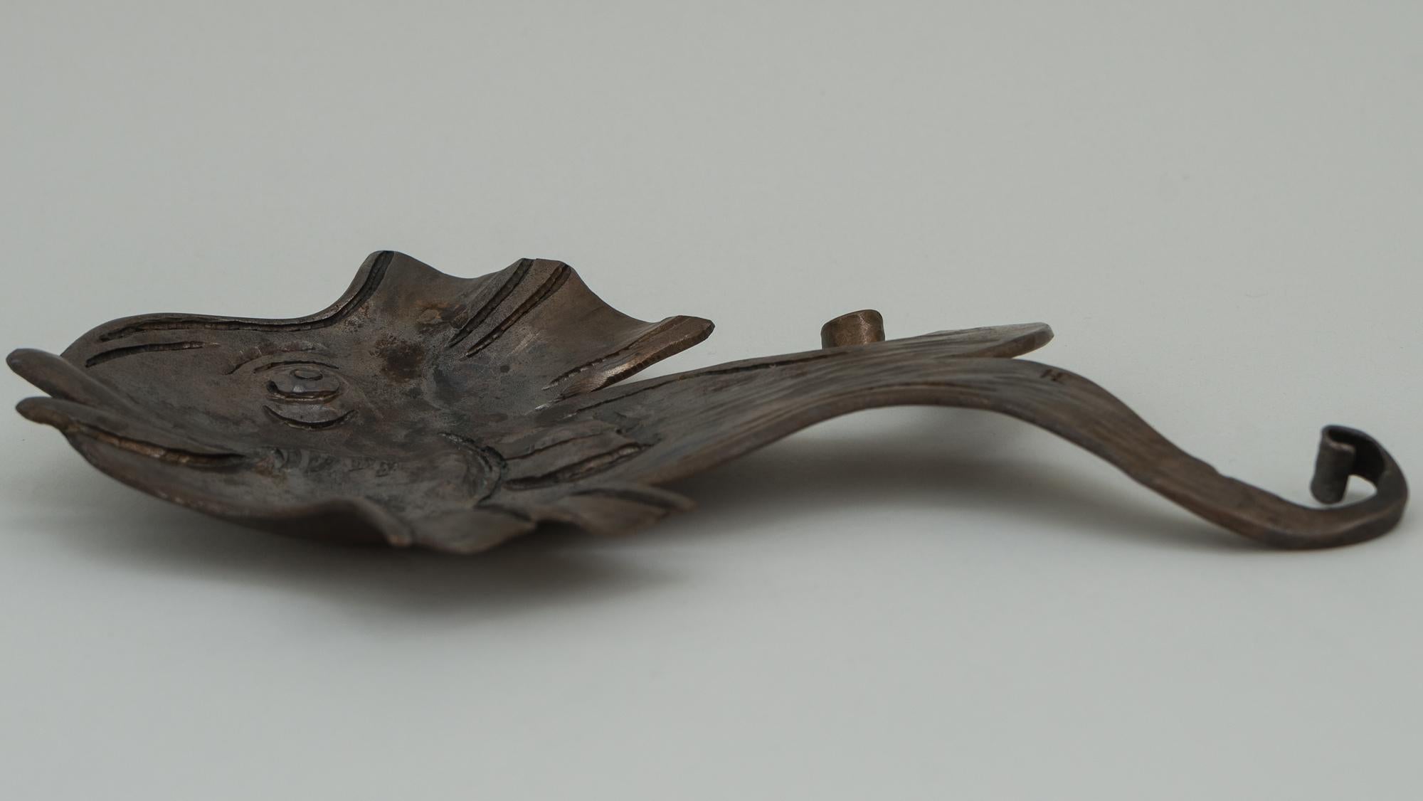 Mid-Century Modern Forged Iron Ashtray in Shape of a Fish, Vienna, circa 1960s For Sale