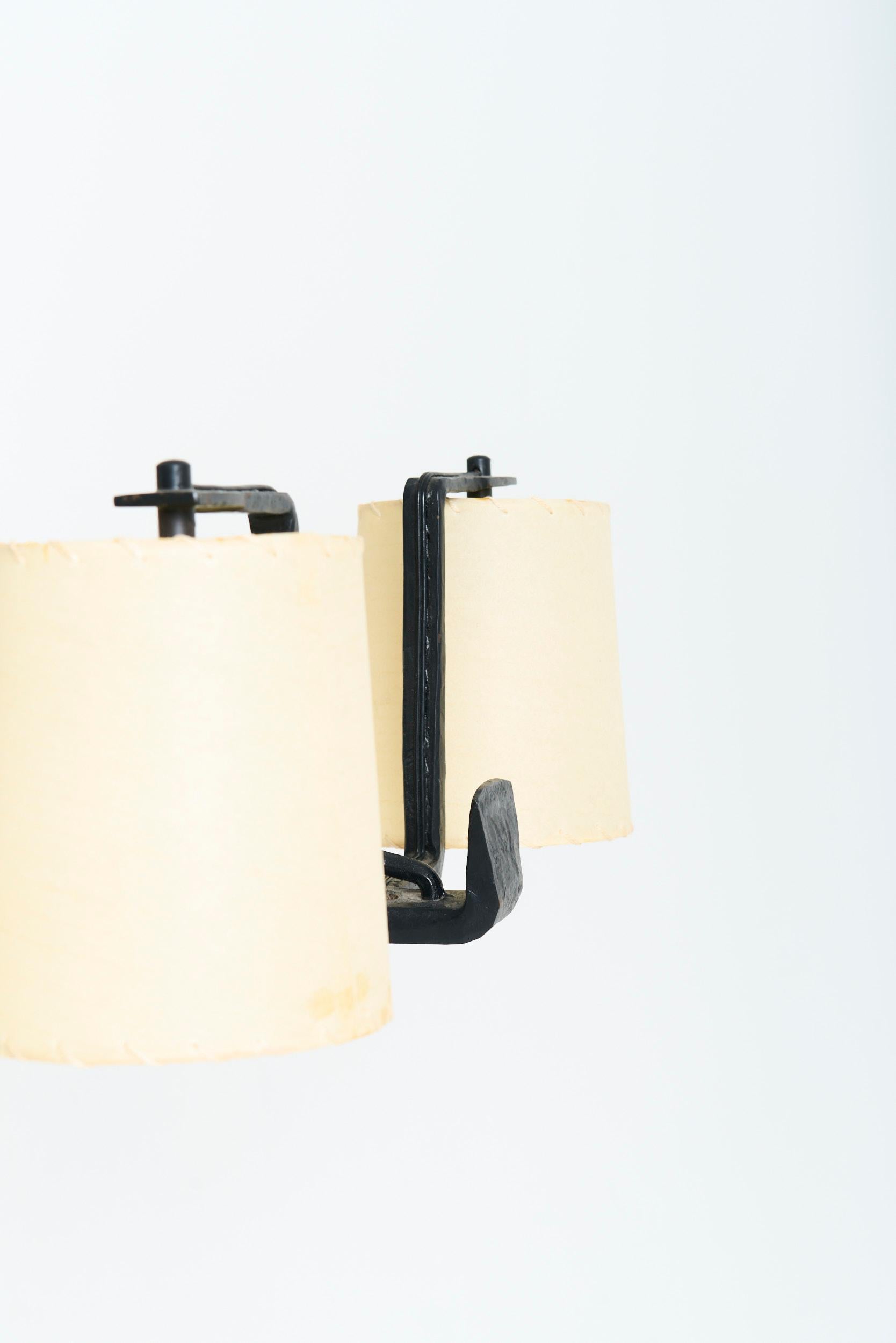 Forged Iron Ceiling Light For Sale 6