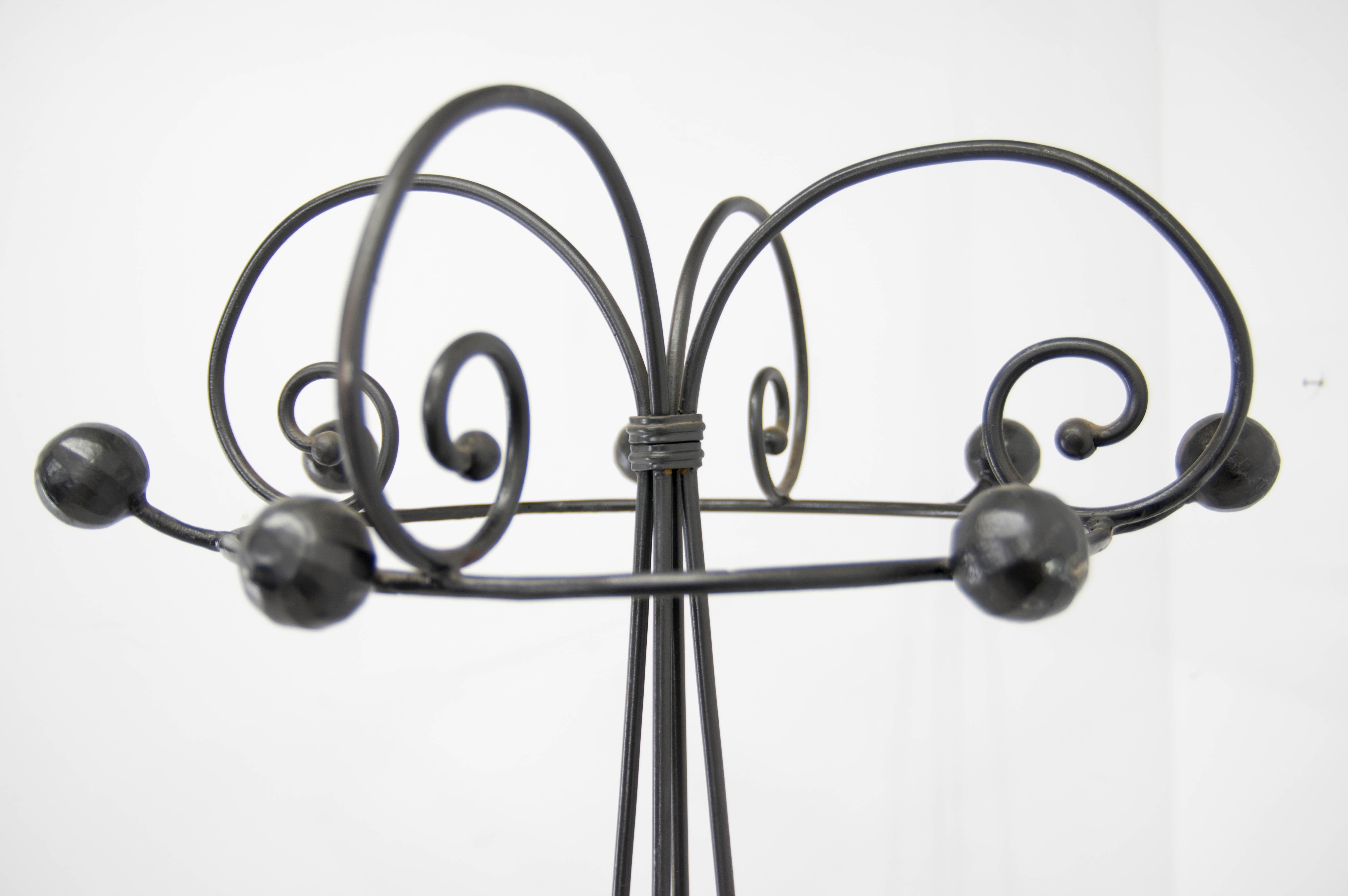 Modern Forged Iron Coat Stand, Italy, 1980s For Sale