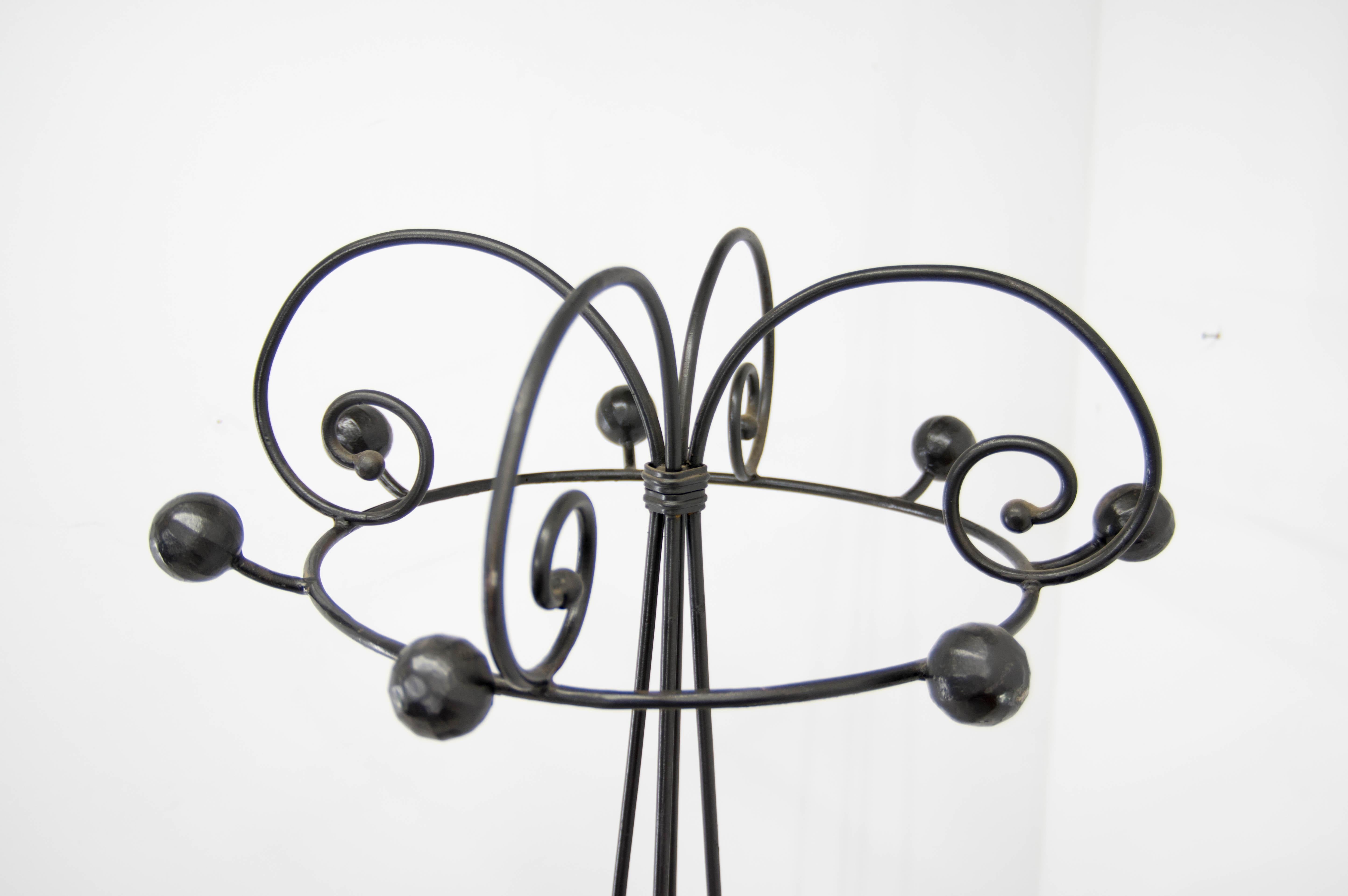 Forged Iron Coat Stand, Italy, 1980s For Sale 1