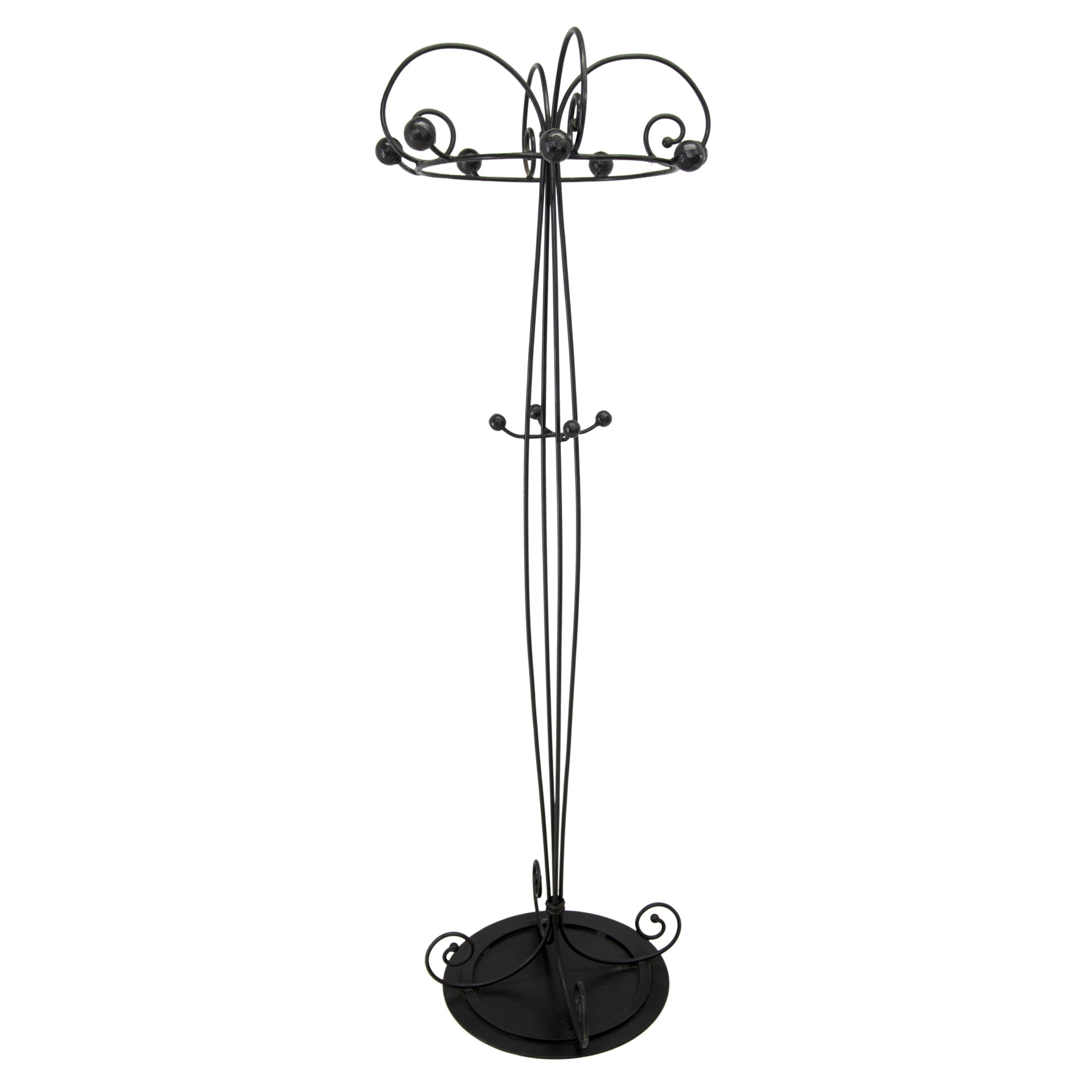 Forged Iron Coat Stand, Italy, 1980s For Sale