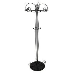 Vintage Forged Iron Coat Stand, Italy, 1980s