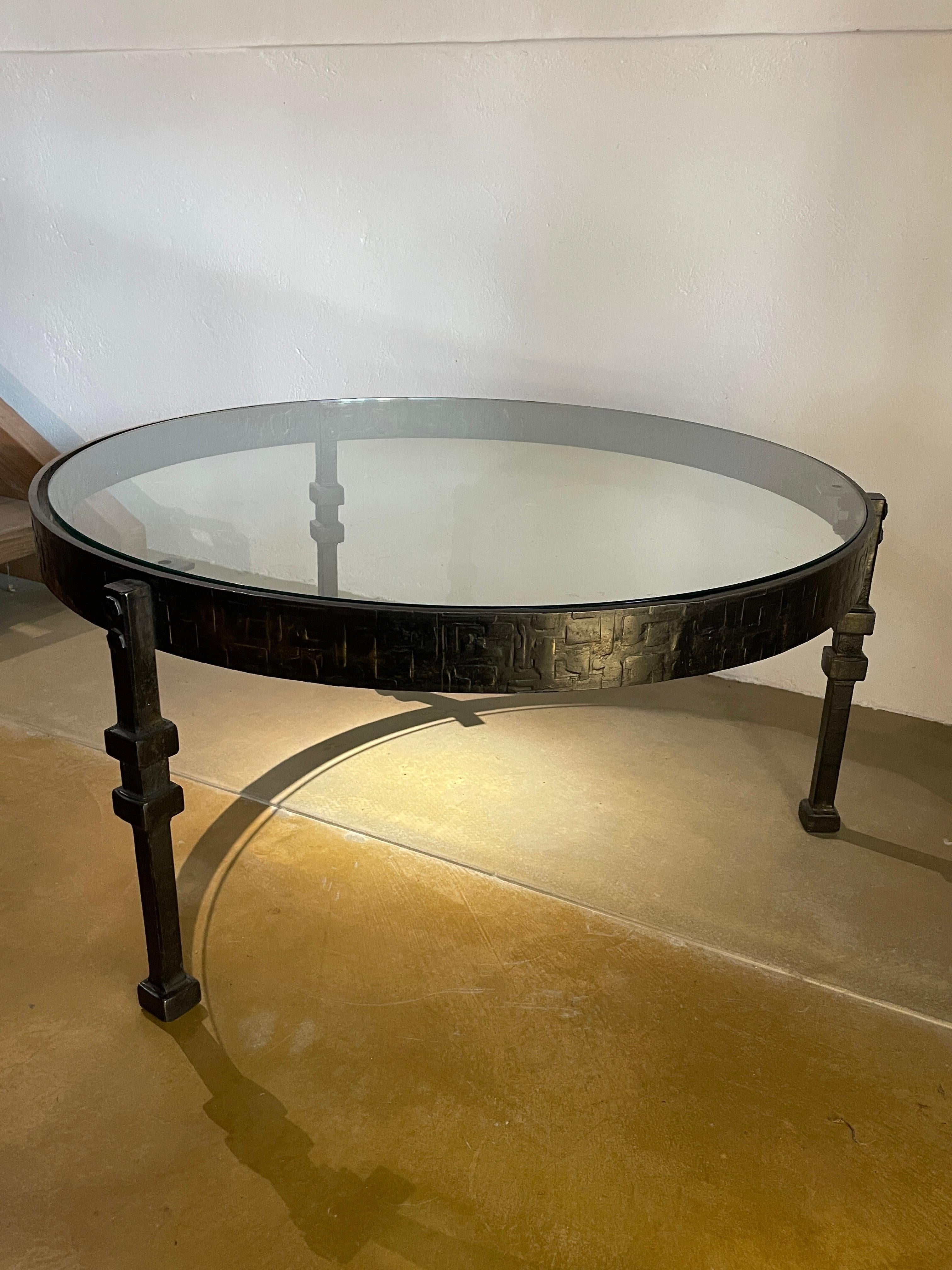 Néoclassique Table basse en fer forgé, France, 1970. en vente