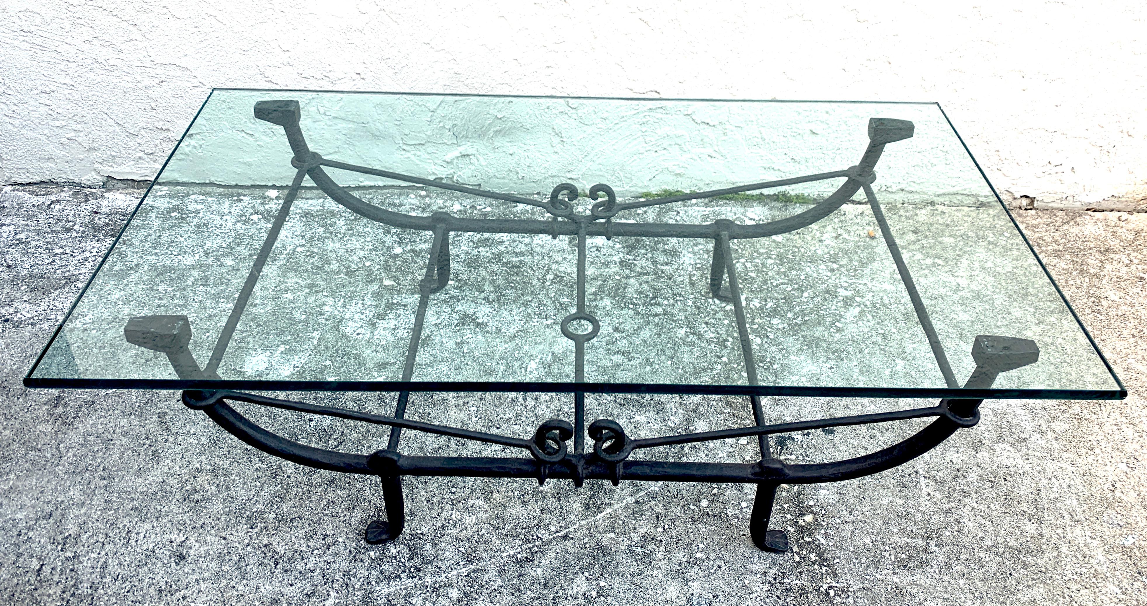 20th Century Forged Iron Coffee Table in the Style of Giacometti