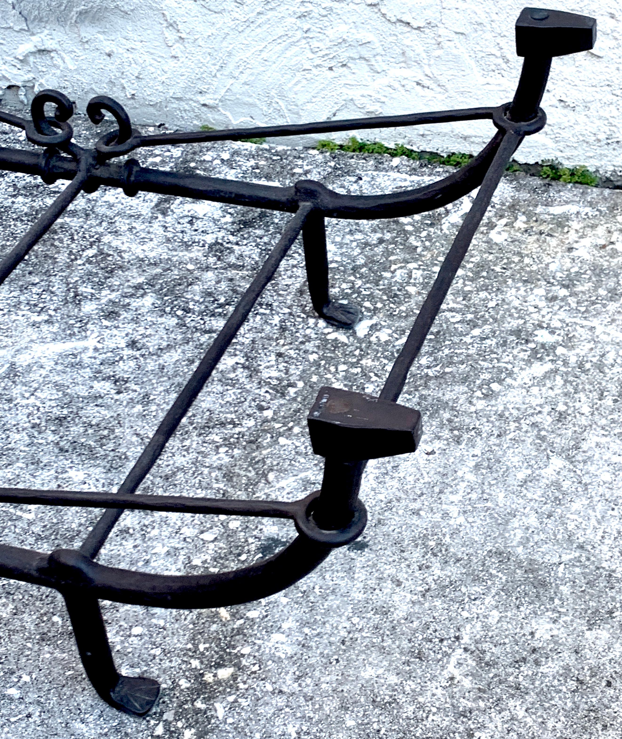 Forged Iron Coffee Table in the Style of Giacometti 1