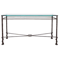 Forged Iron Console Table after Diego Giacometti