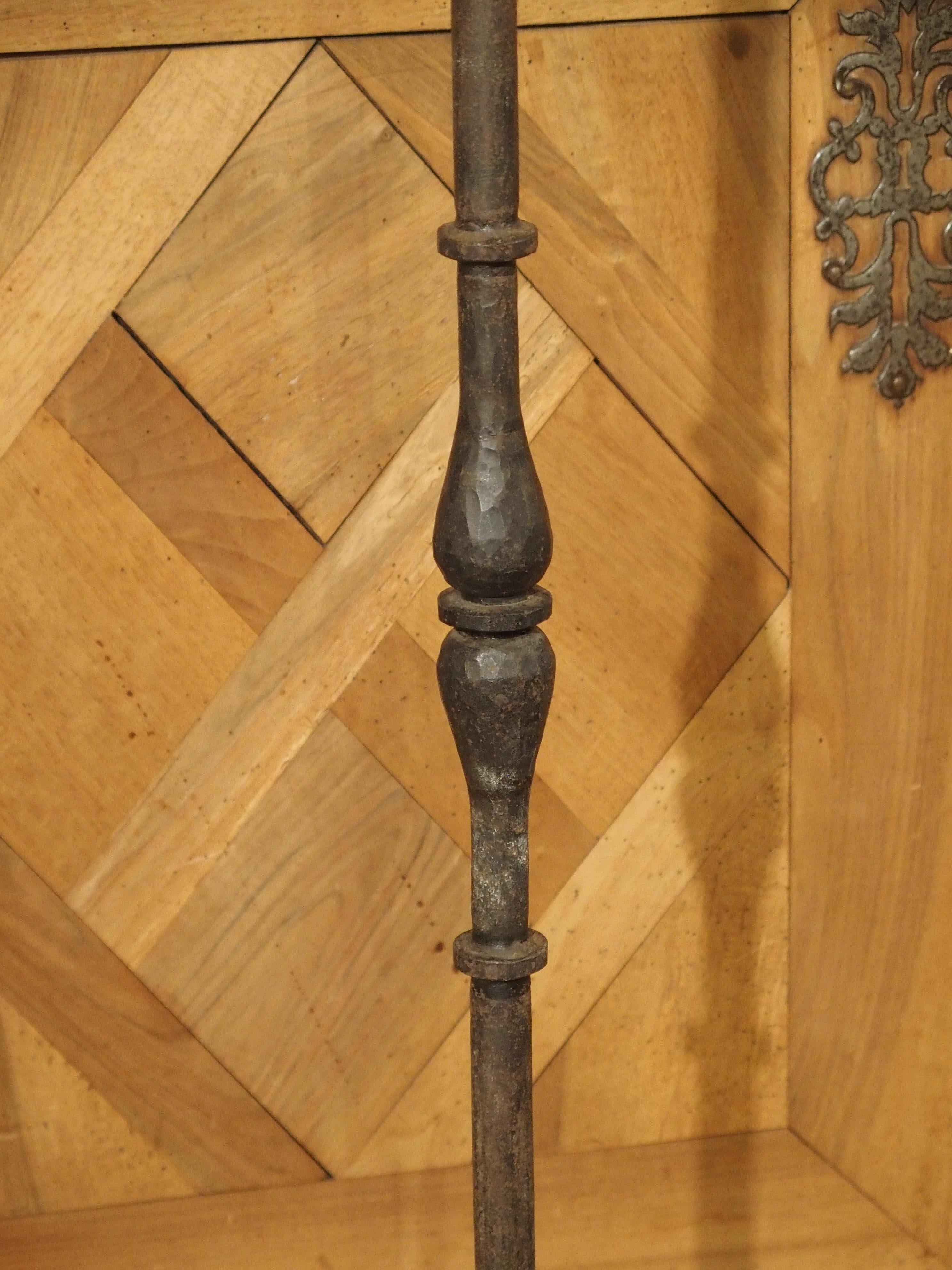 French Forged Iron Fleur-de-Lys Torchere from France