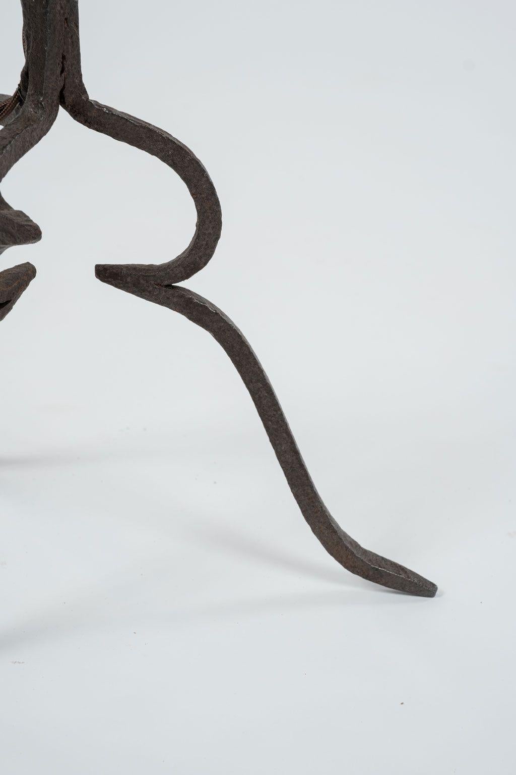 Forged Iron Floor Lamp For Sale 3