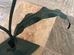 Forged Iron French Dept Store 1900s Hat Display with Palm Leaf