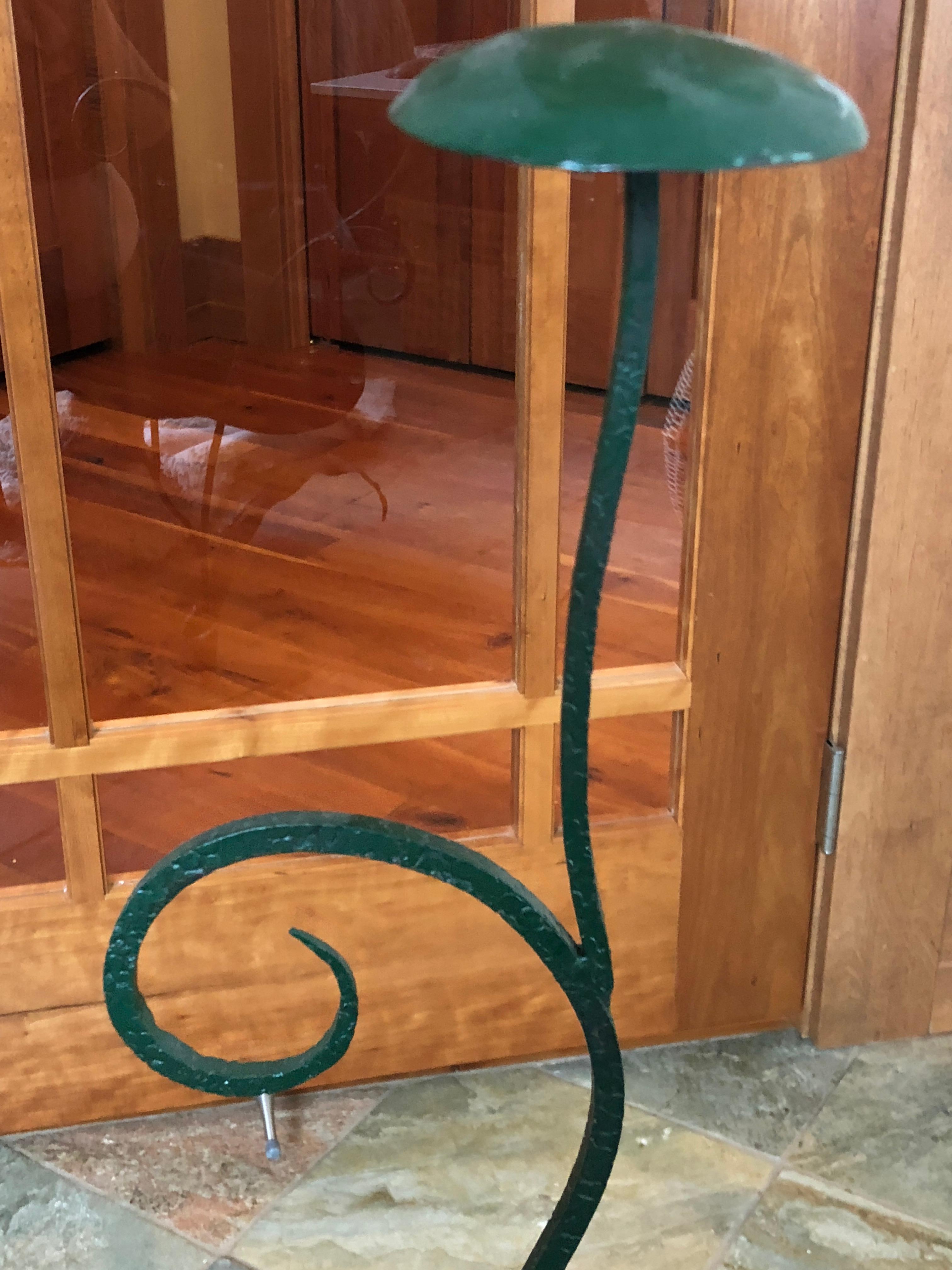 Forged Iron French Dept Store 1900s Hat Display with Palm Leaf In Good Condition For Sale In Sarasota, FL