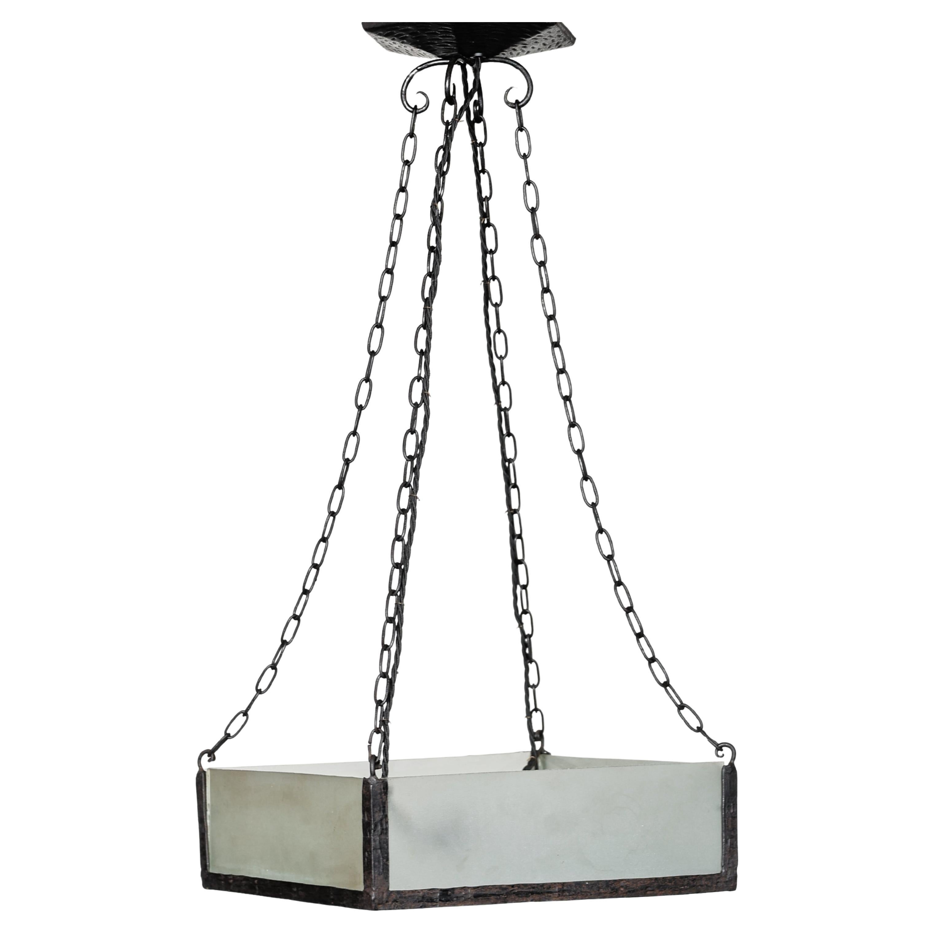 Forged Iron French Modernist Ceiling Light Forged Iron French Modernist Ceiling