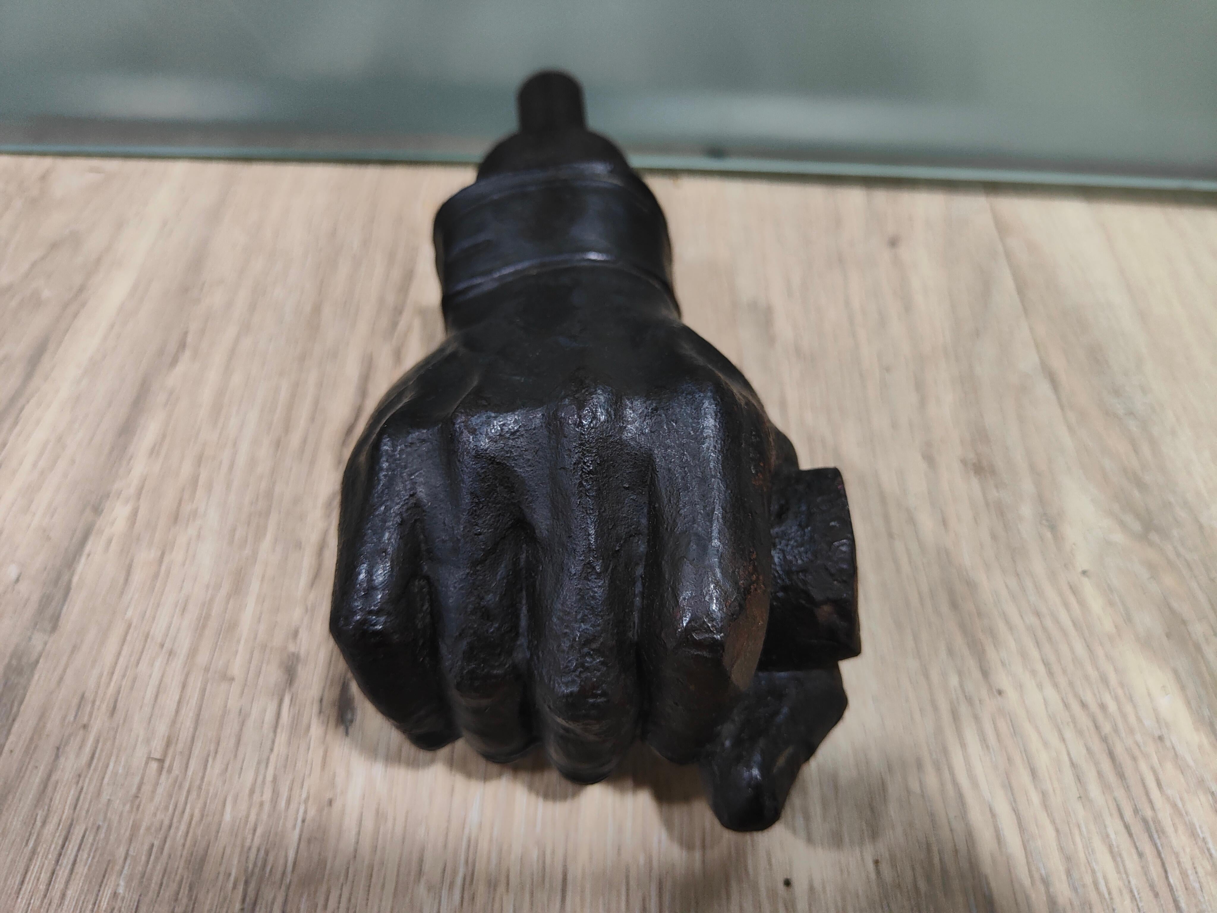 Forged Iron Hand Sculpture - Elegant Artisan-Crafted Piece at the Forge by a Mas For Sale 3