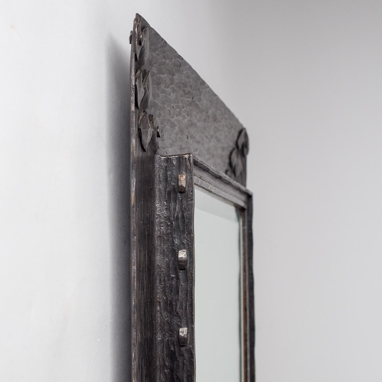 Forged Iron Mirror, 1940s 4