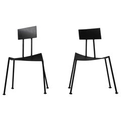 Chaises d
appoint en fer forgé, France, années 1960