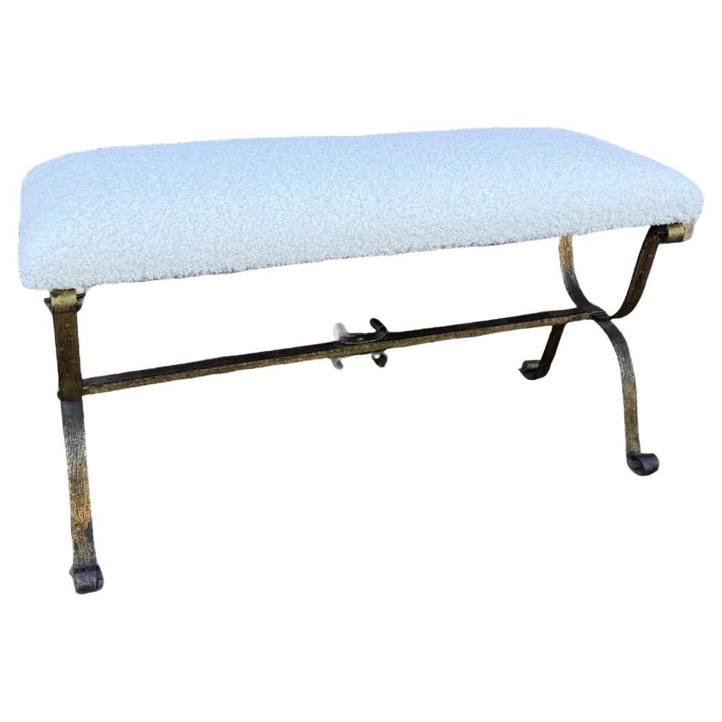 Banc espagnol en fer forgé en vente