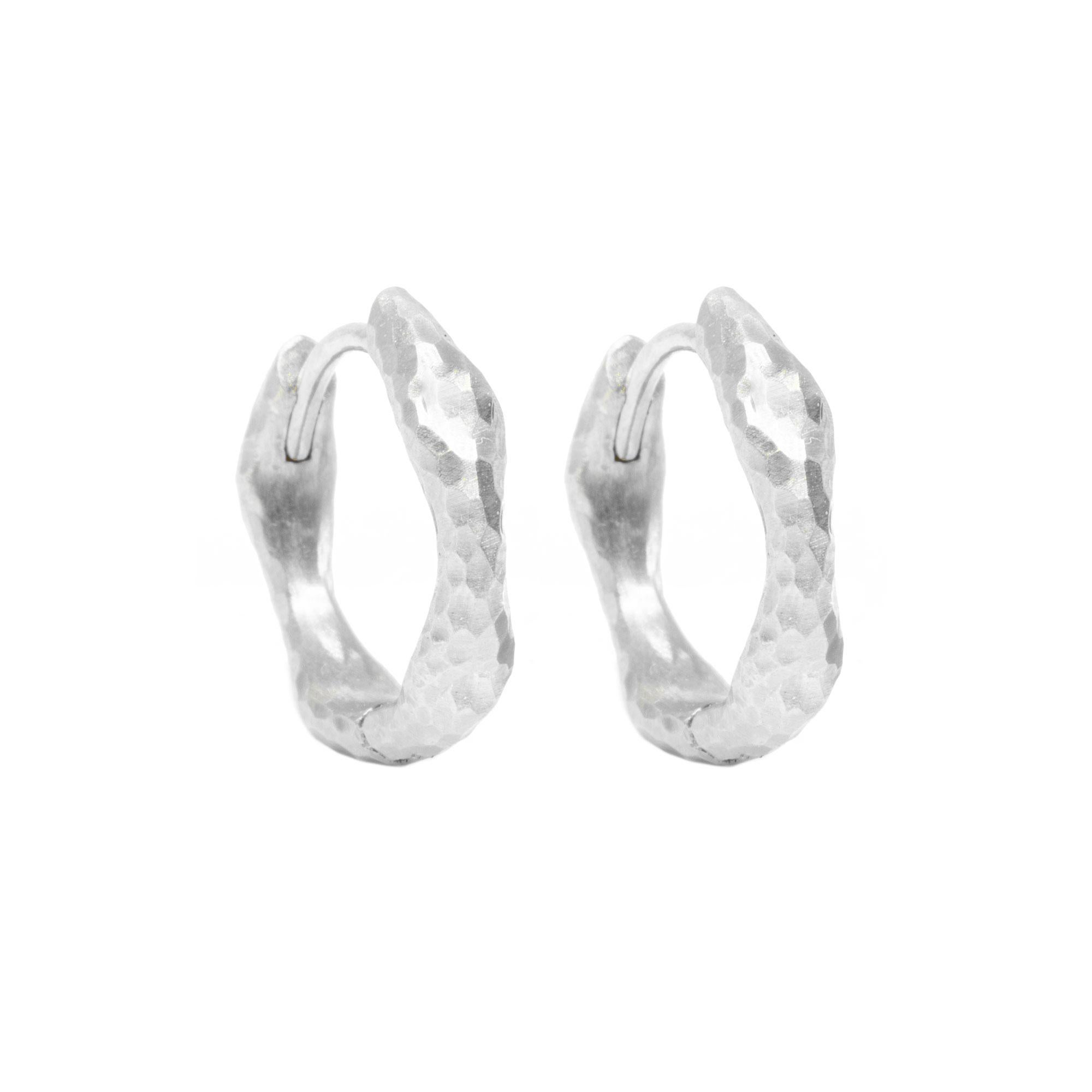 Contemporary Forged Marquise Silver Earring Charms For Sale
