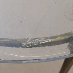 tavolo rotondo in bronzo forgiato di Lothar Klute