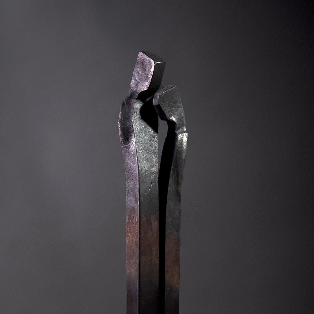 Forged Sculpture 'Encounter', Family Series by German Blacksmith H. Zimmermann In New Condition In Stuttgart, DE