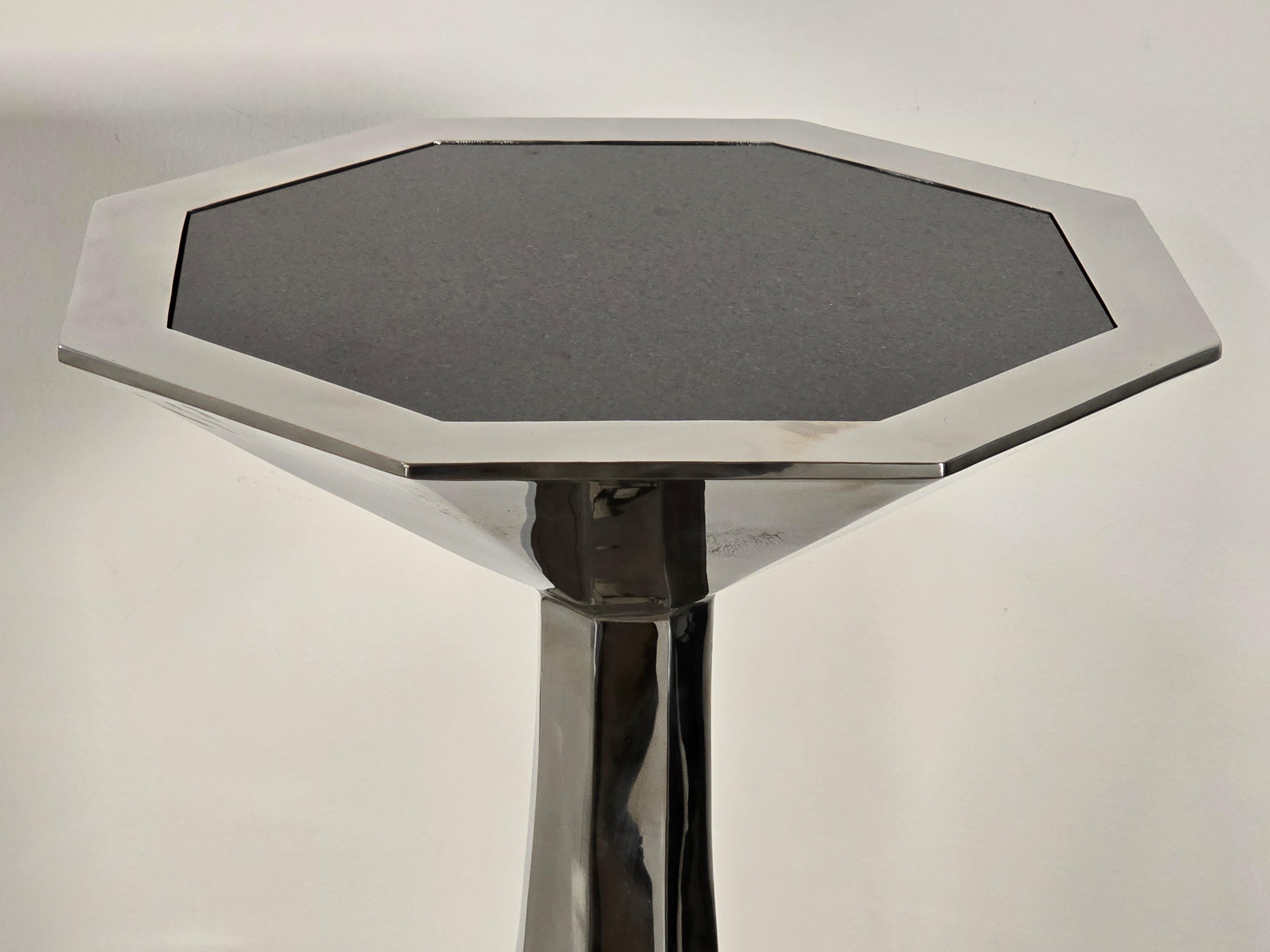 Forged Stainless Steel Pedestal by Curtis Norton In Good Condition For Sale In Kilmarnock, VA