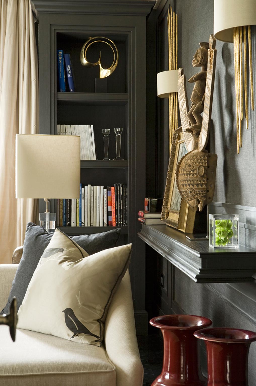 white and gold lampshade