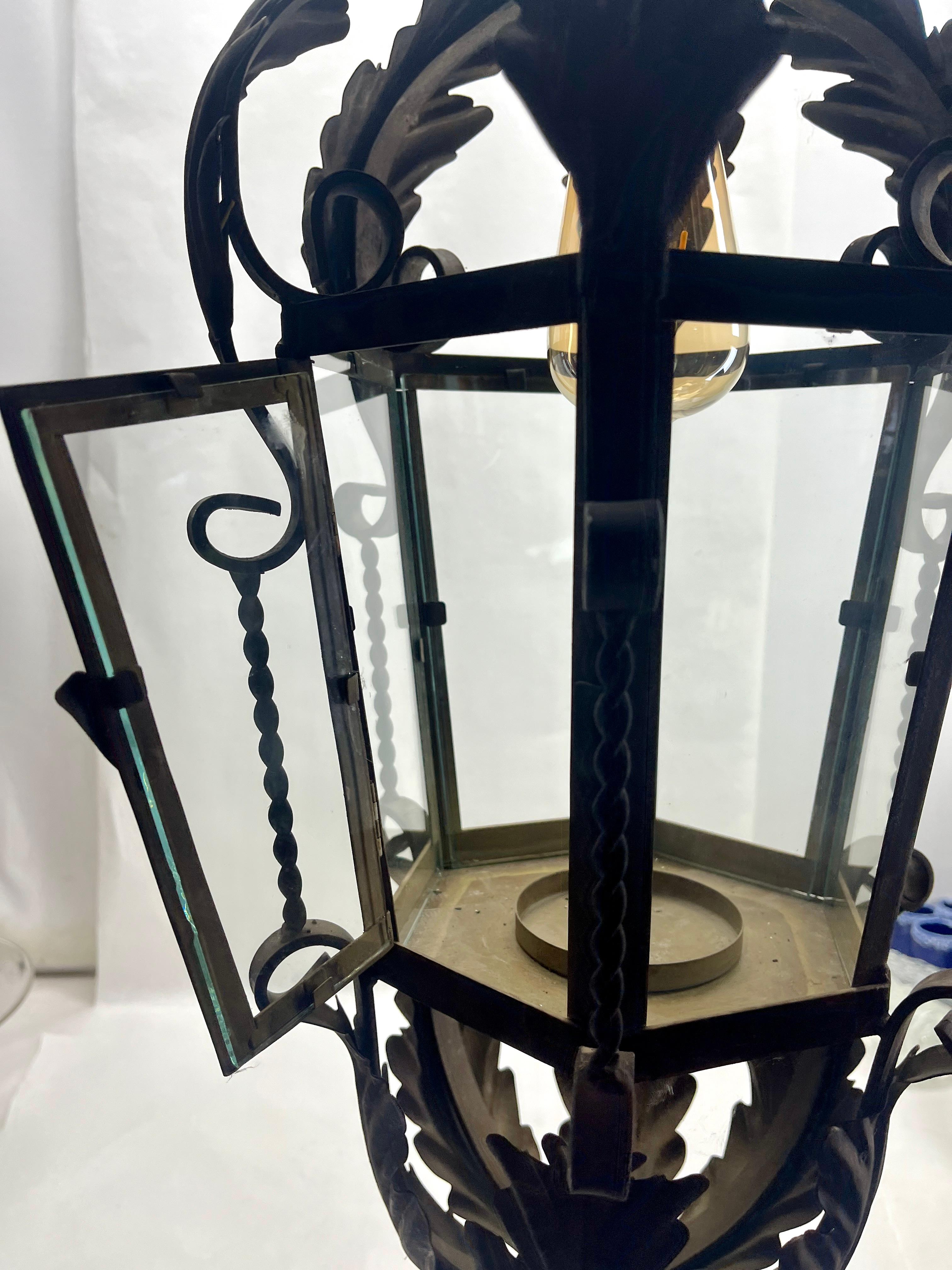 Lampada a sospensione in vetro trasparente con lampadina o con candela in vendita 3