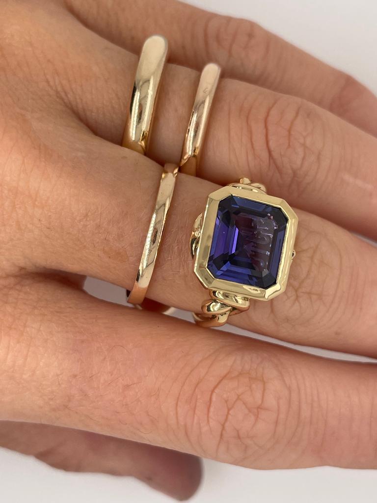 For Sale:  Forget Me Knot 5ct Tanzanite Ring in 18ct Rose Gold 8