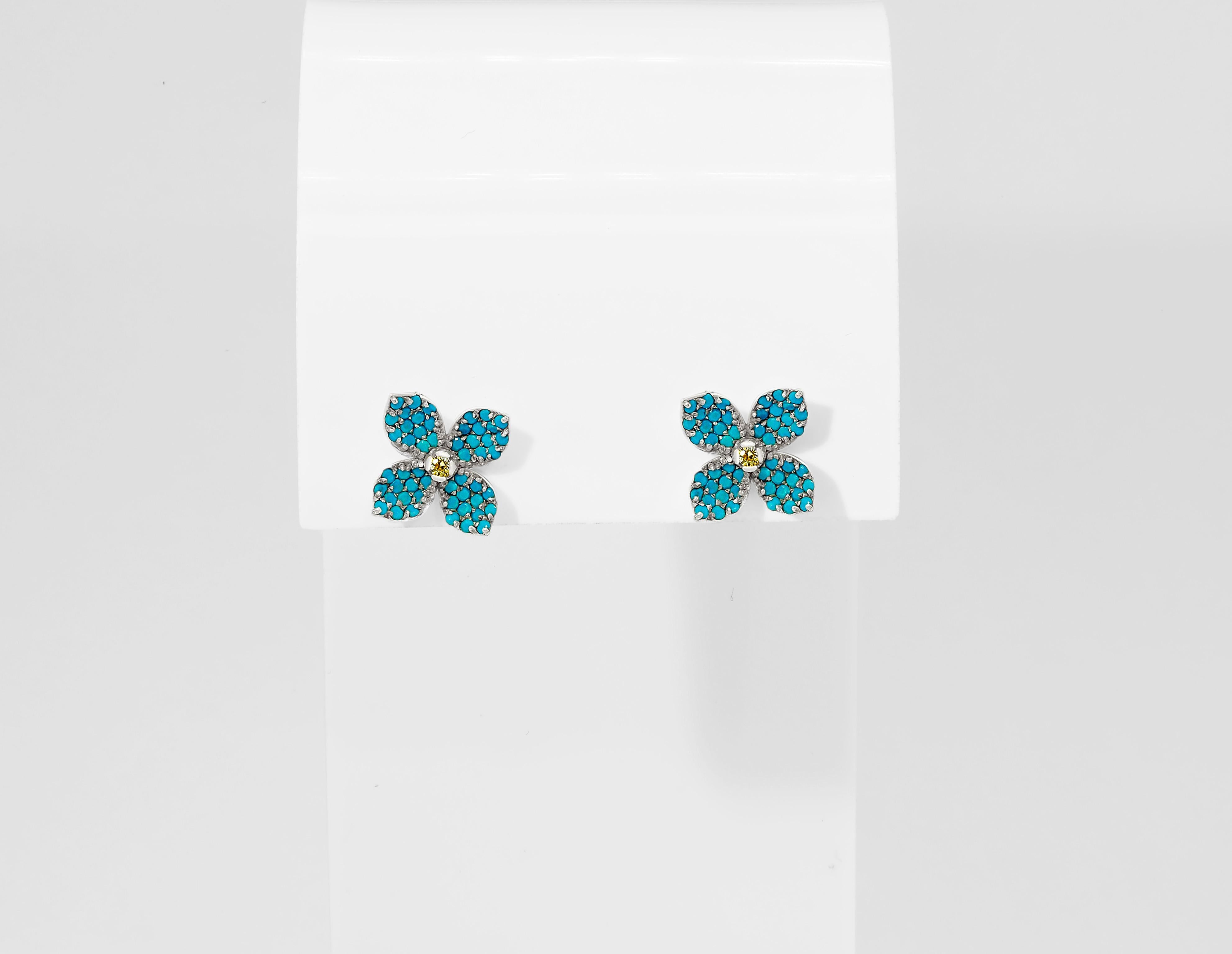 Donna Orecchini a perno con nodo Forget me knot in oro 14k in vendita