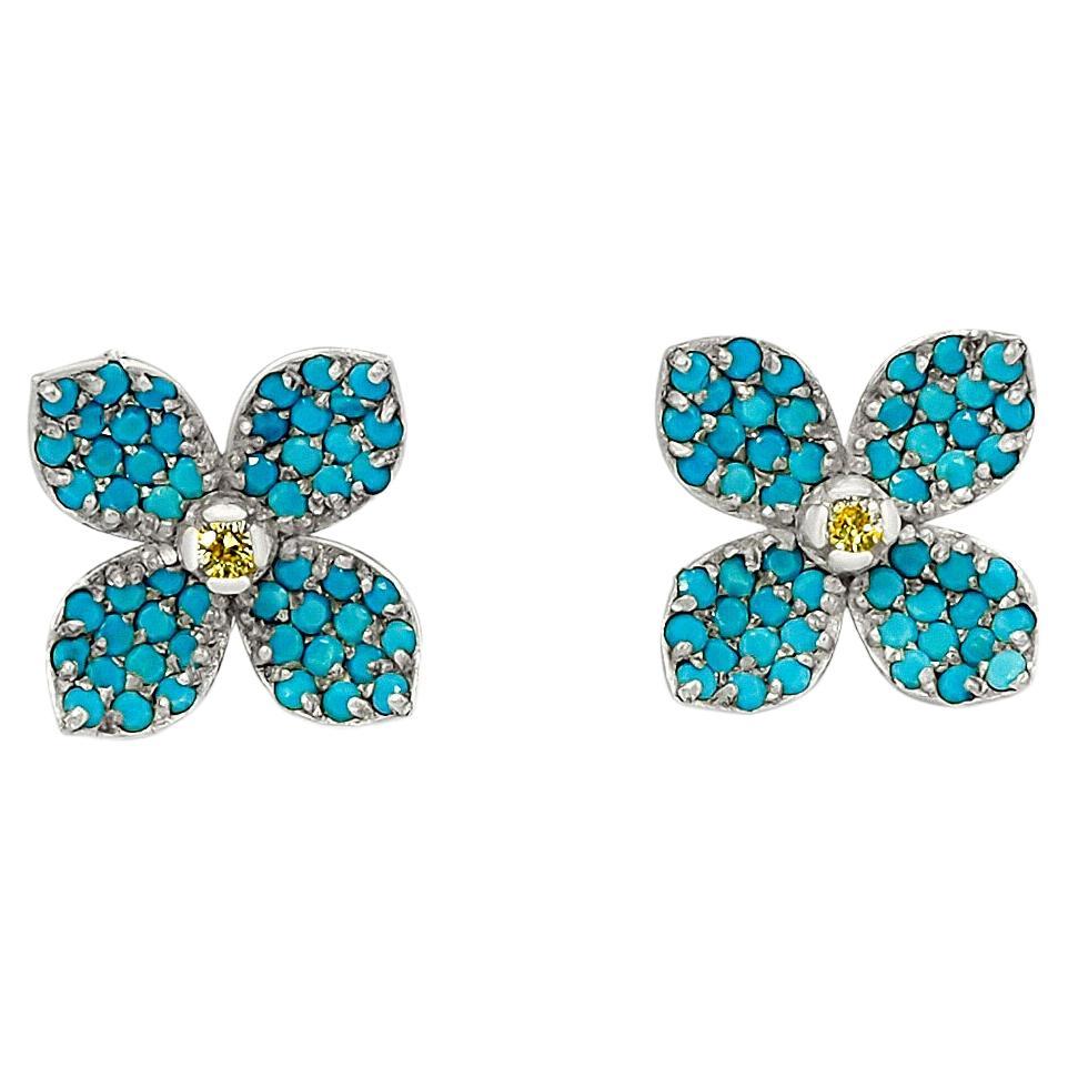Forget me knot earrings studs in 14k gold