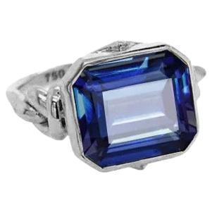 For Sale:  Forget Me Knot Tanzanite Ring in 18ct White Gold