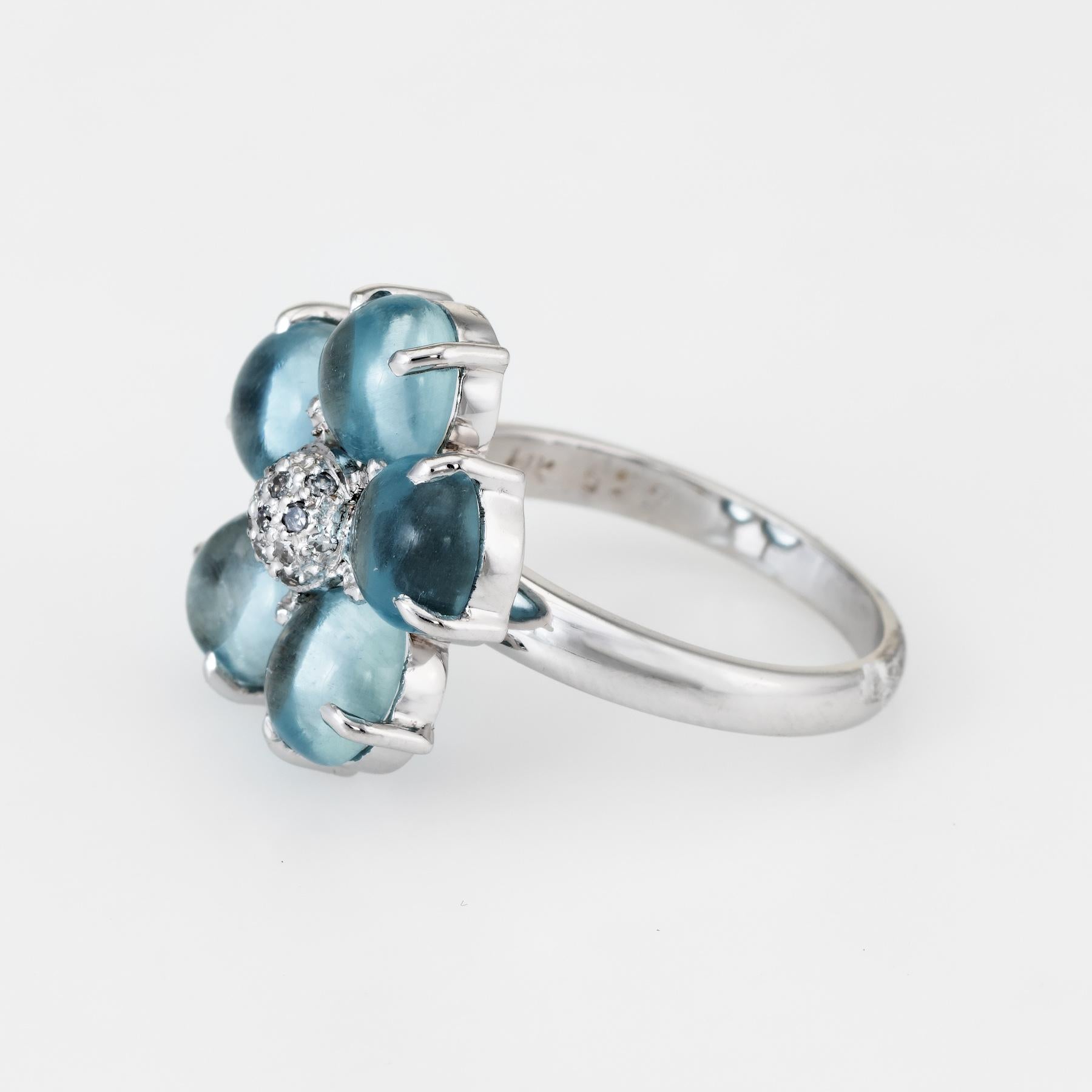 aquamarine flower ring
