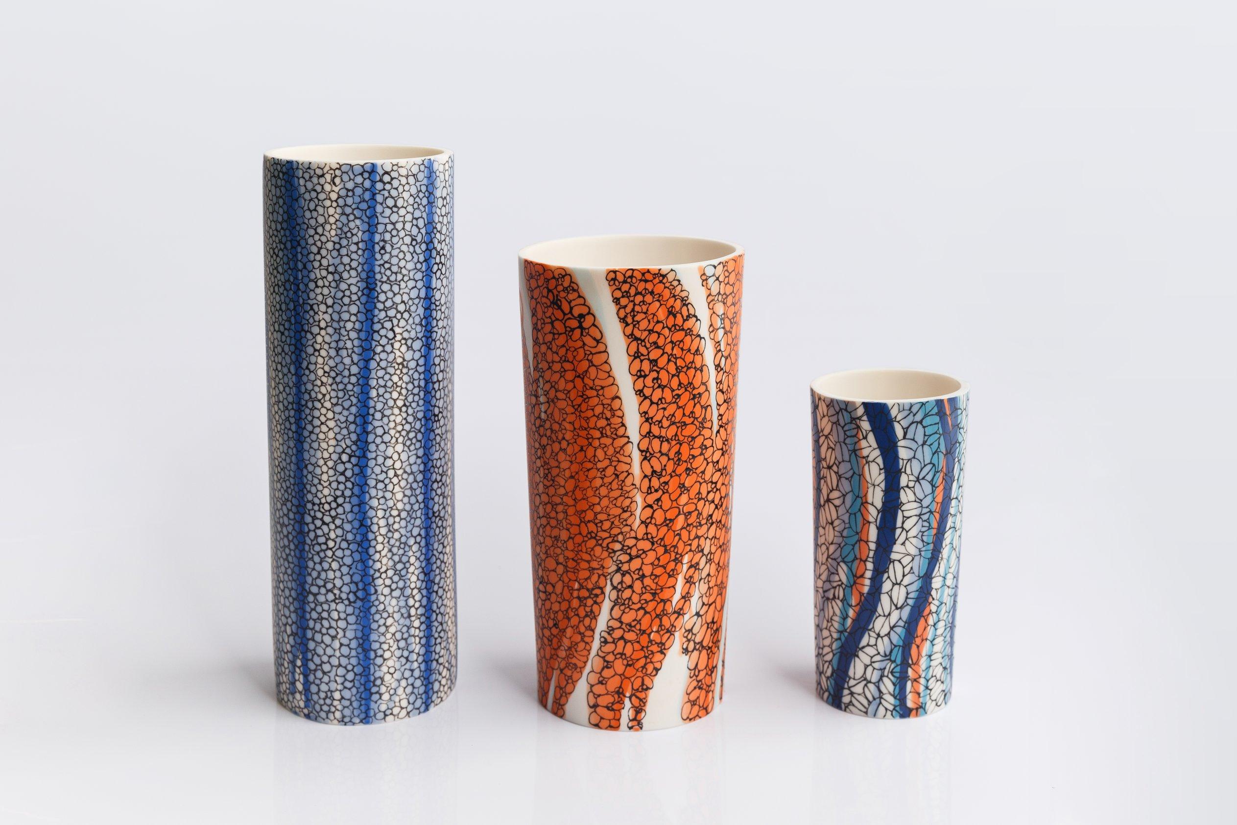 Forget Me Not Porcelain Vase Unique Parianware Contemporary 21st Century UK For Sale 2