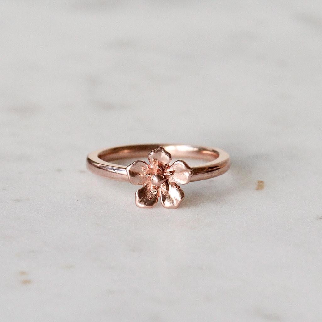 For Sale:  Forget Me Not Ring/ 9CT Rose Gold 2