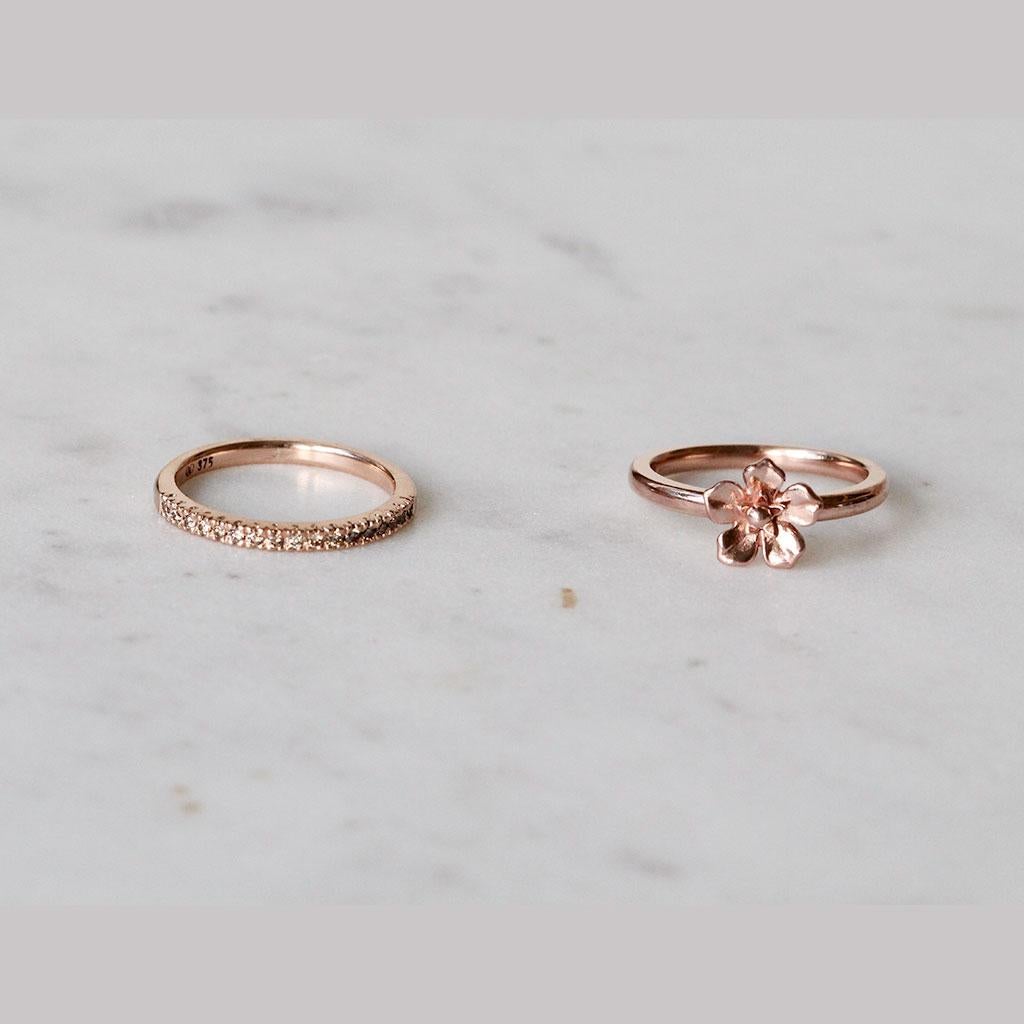 For Sale:  Forget Me Not Ring/ 9CT Rose Gold 5