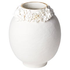 Forget Me Not VIII, Unique Porcelain Vase with Floral Decoration by Amy Hughes