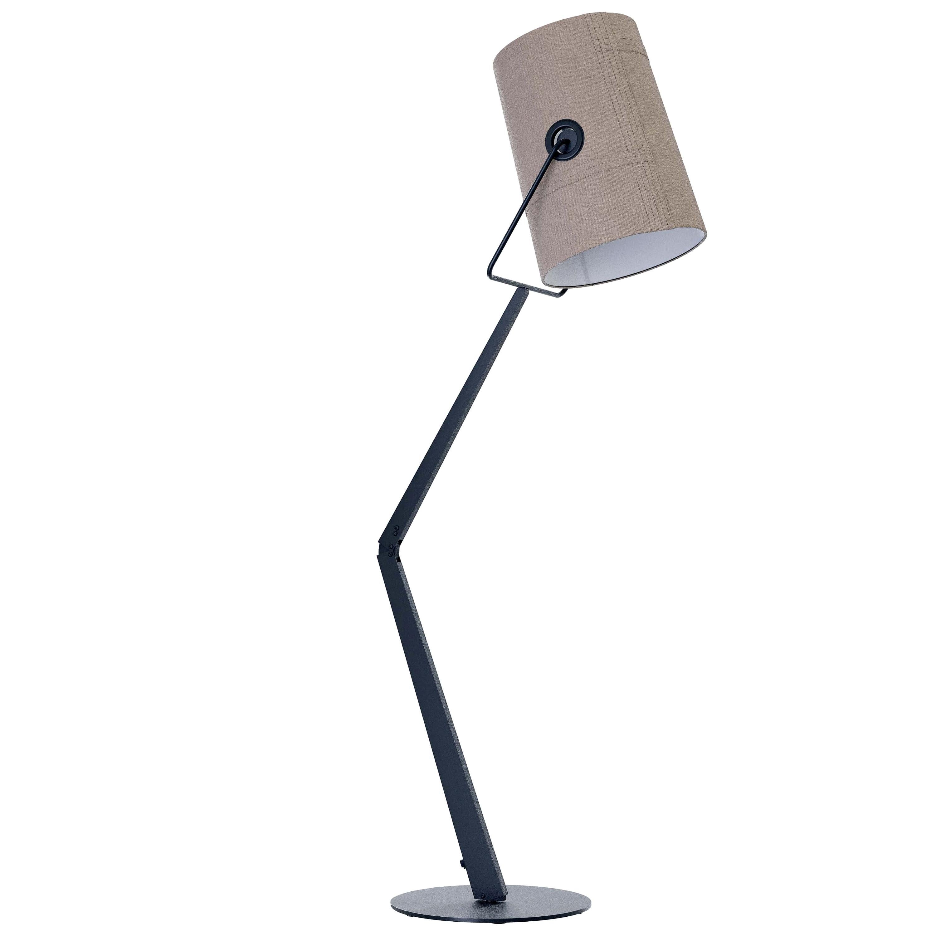 Fork Floor Lamp in Anthracite with Gray Diffuser by Diesel Living For Sale