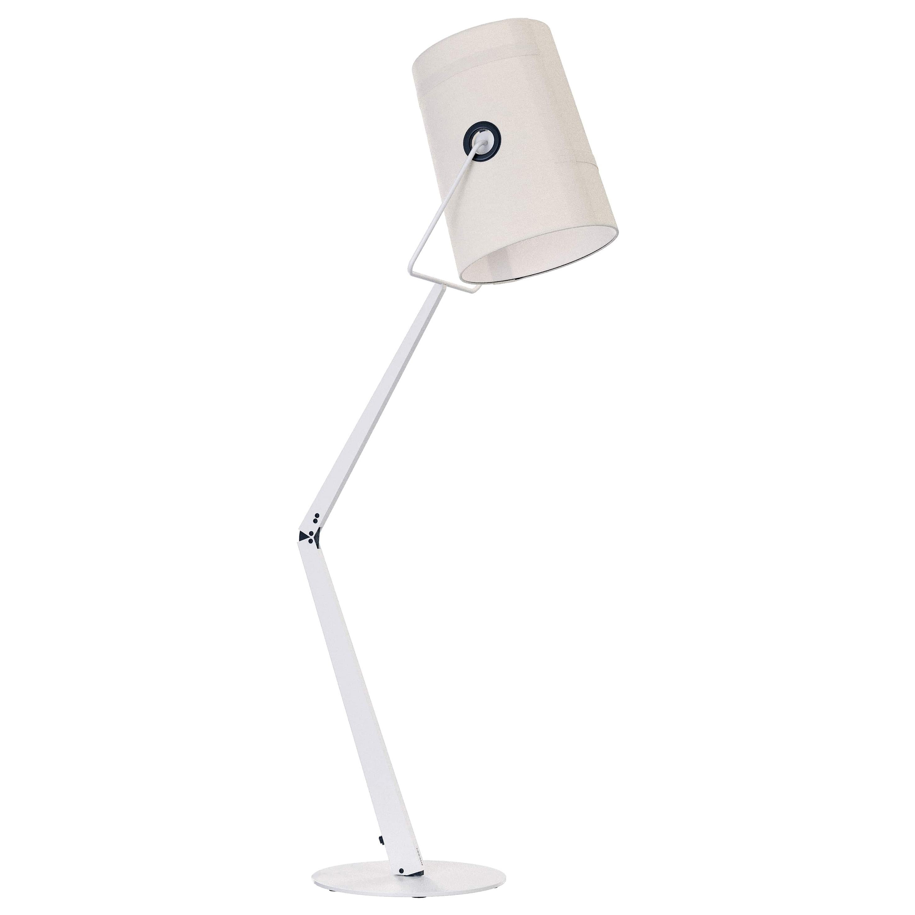 Fork Floor Lamp in Ivory with Ivory Diffuser by Diesel Living For Sale