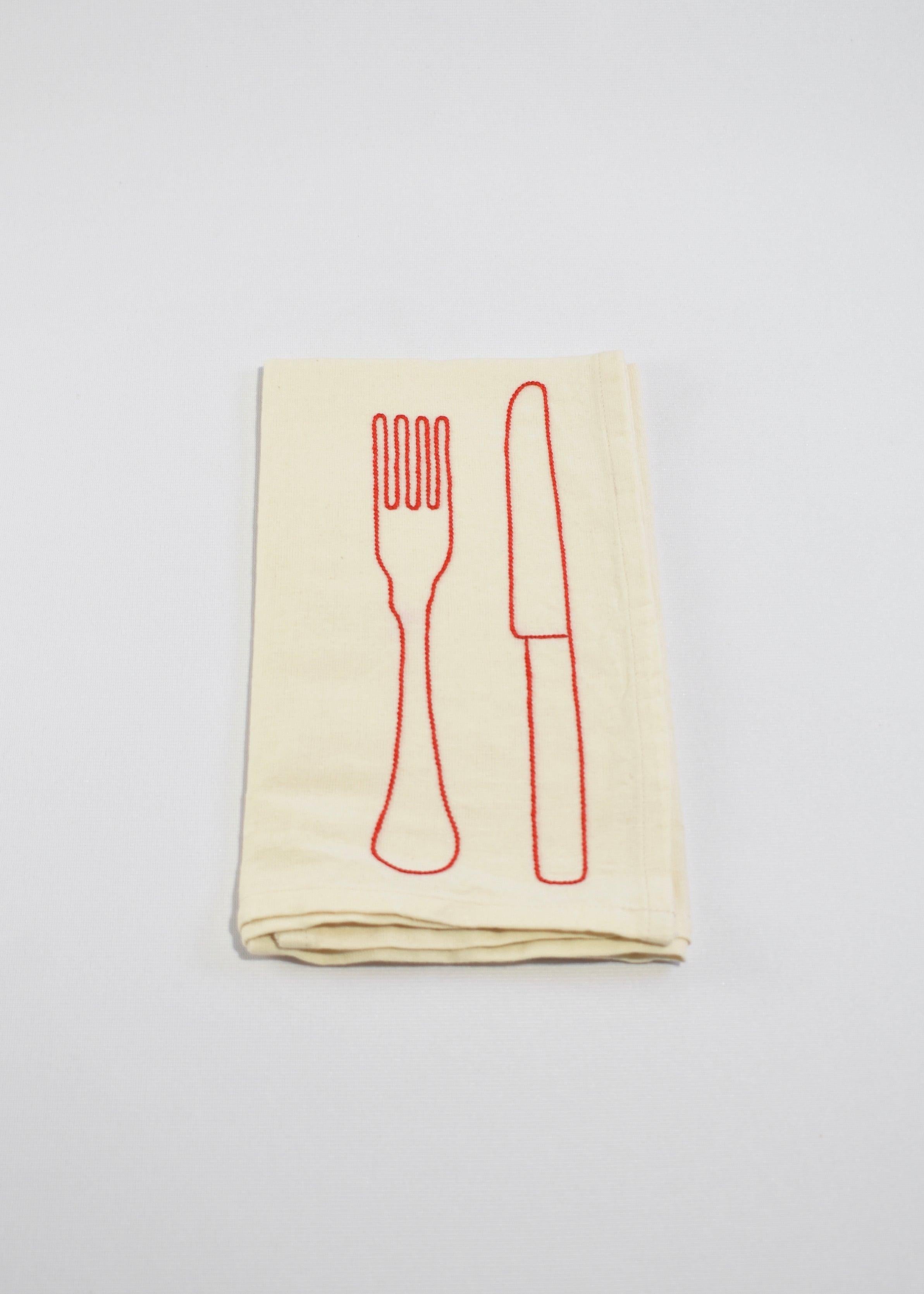 French Fork & Knife Napkin Set For Sale