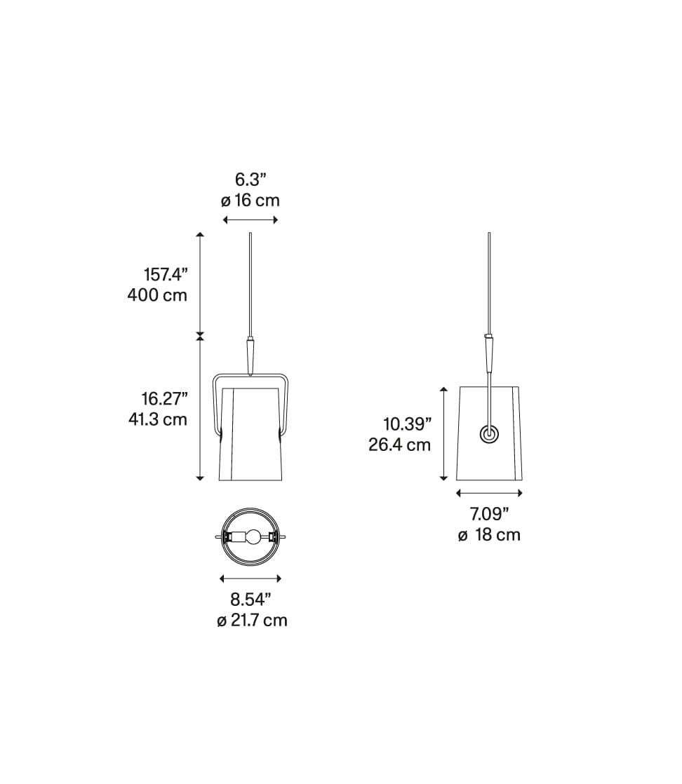 Metallo Fork Small Cluster Suspension in antracite con diffusore in avorio di Diesel Living in vendita