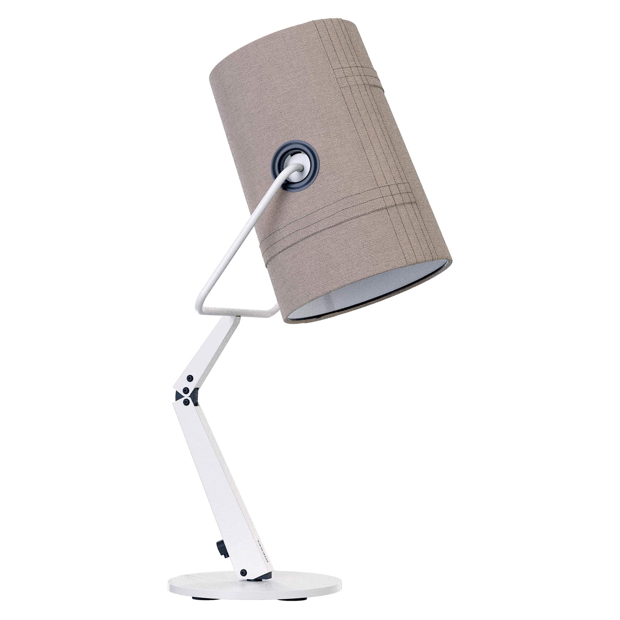 Fork Table Lamp in Ivory with Gray Diffuser by Diesel Living For Sale