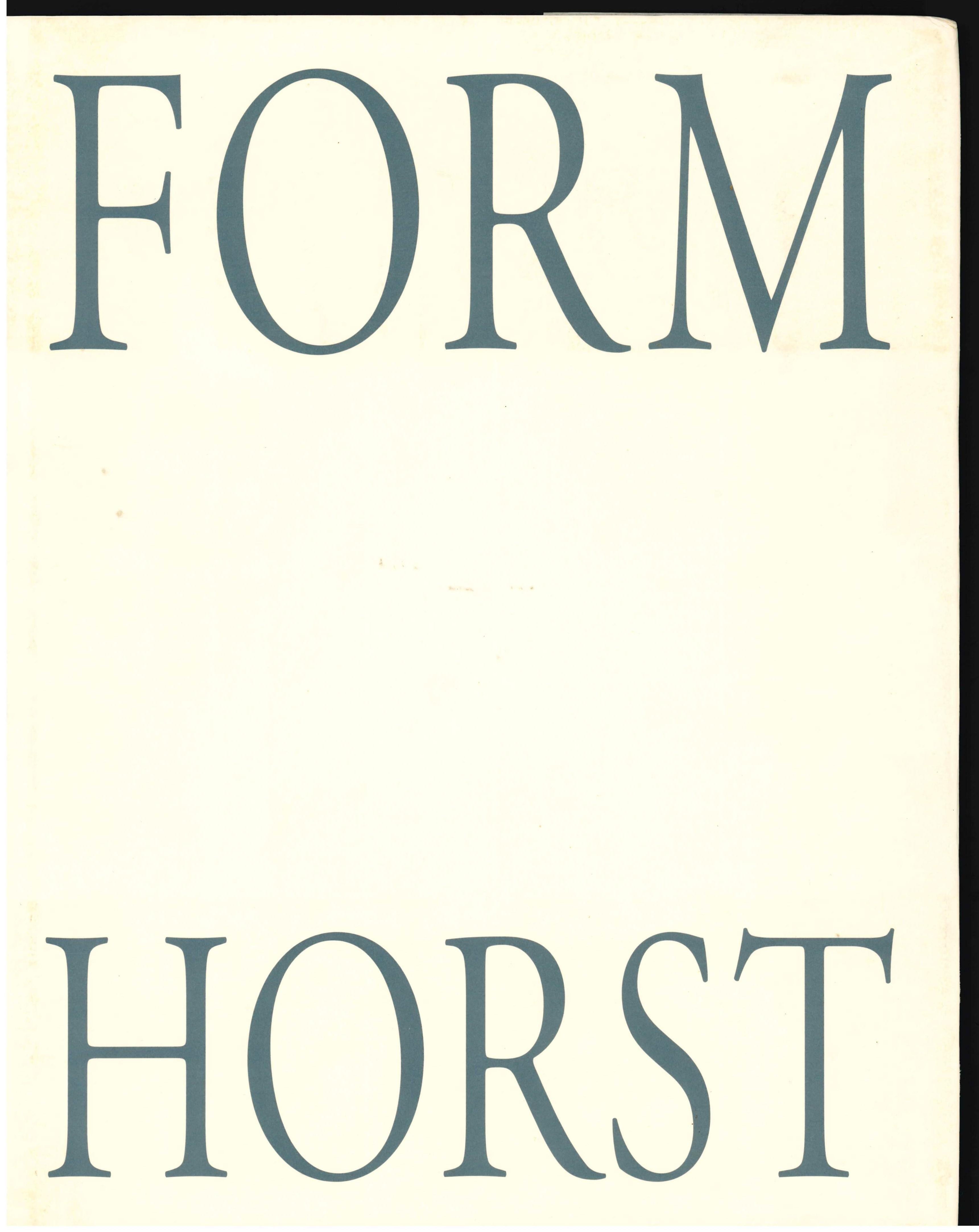 Form by Horst (Book) For Sale 4