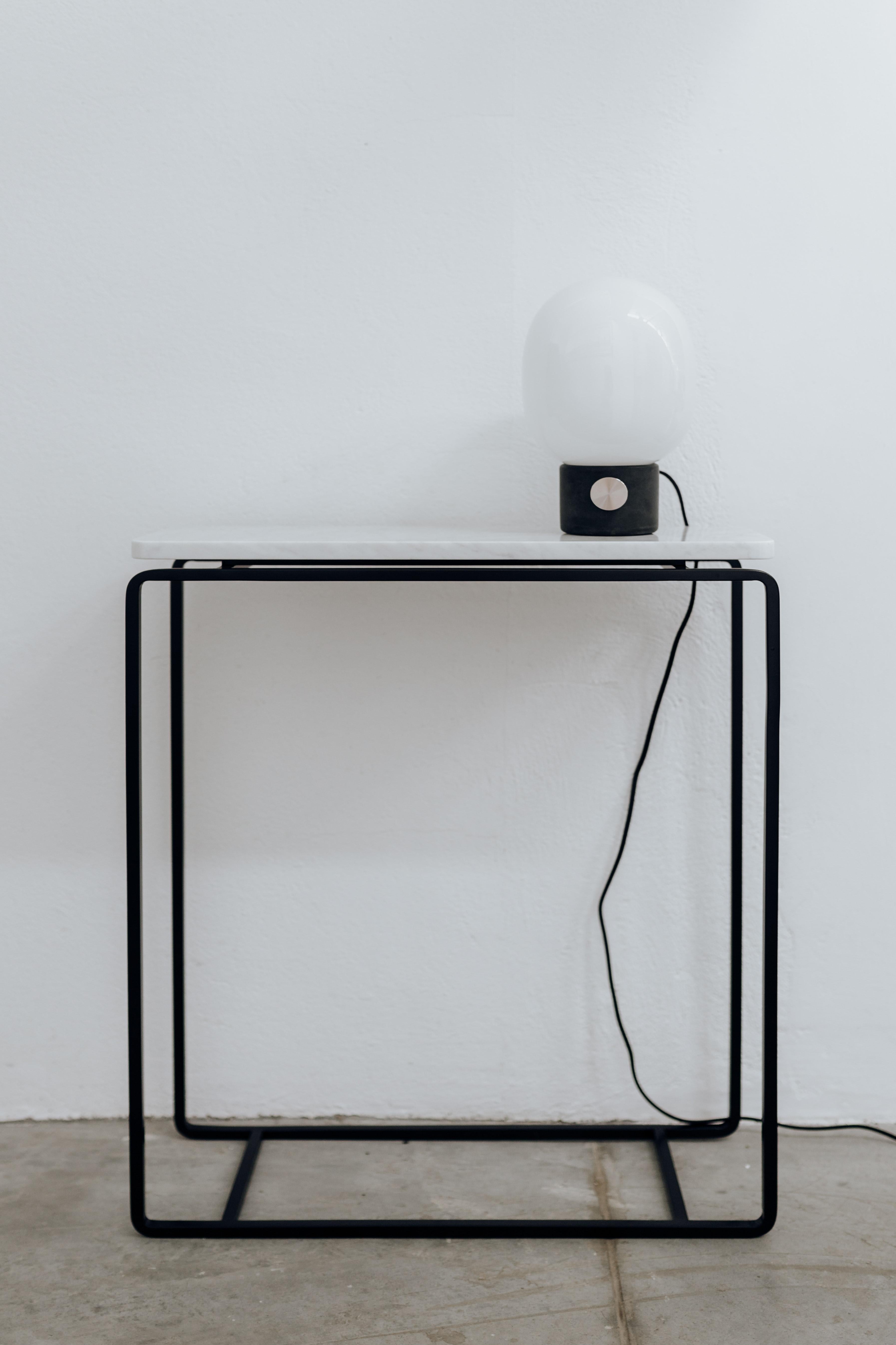 Form-C S White Console Table by Un’common
Designed by Małgorzata Korycka.
Dimensions: D 20 x W 60 x H 73 cm.
Materials: Steel and Carrara marble.

Available in different marble options. Please contact us.

FORM-C is the only console in the BASIC