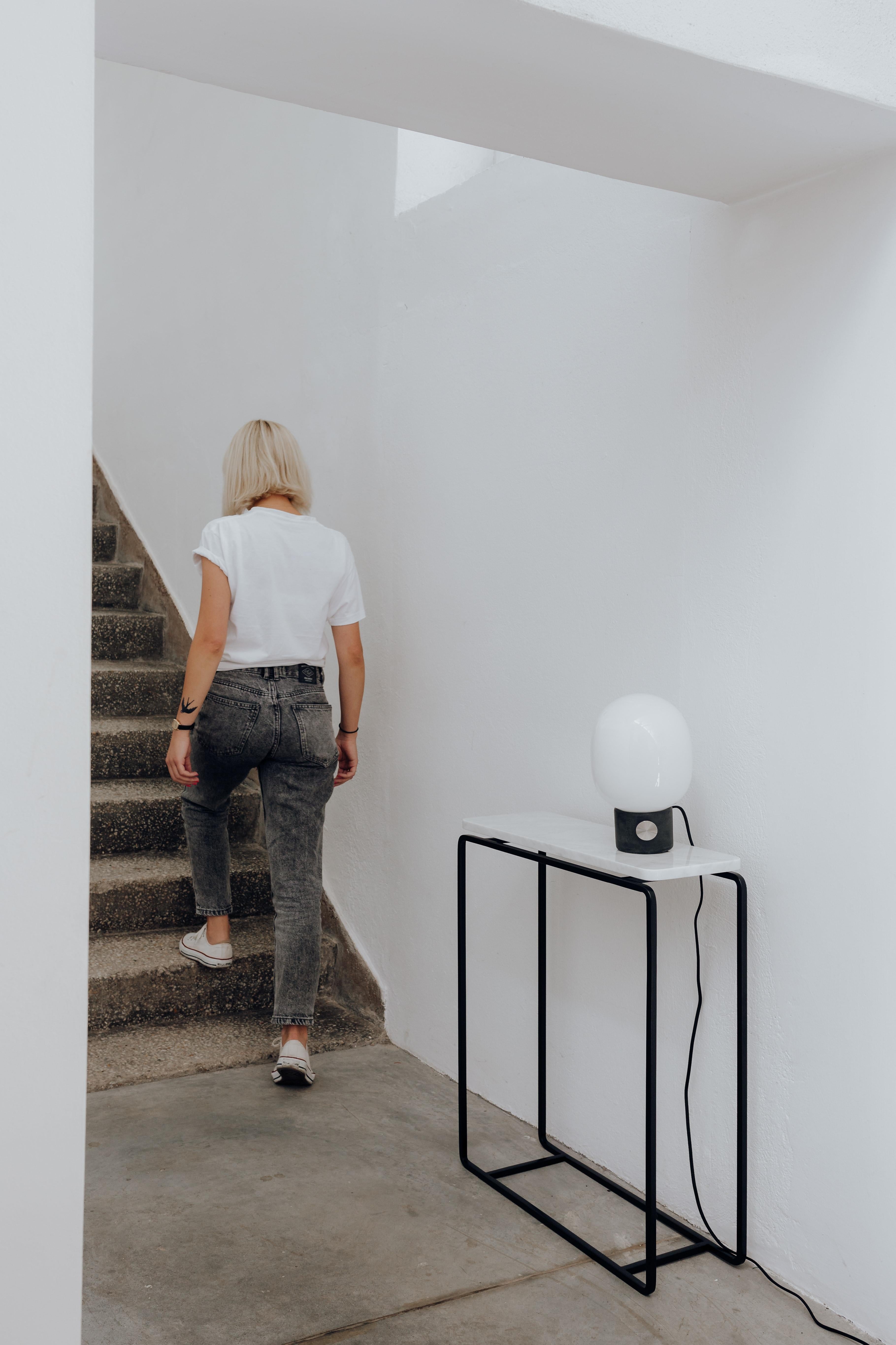 Other Form-C S White Console Table by Un’common For Sale