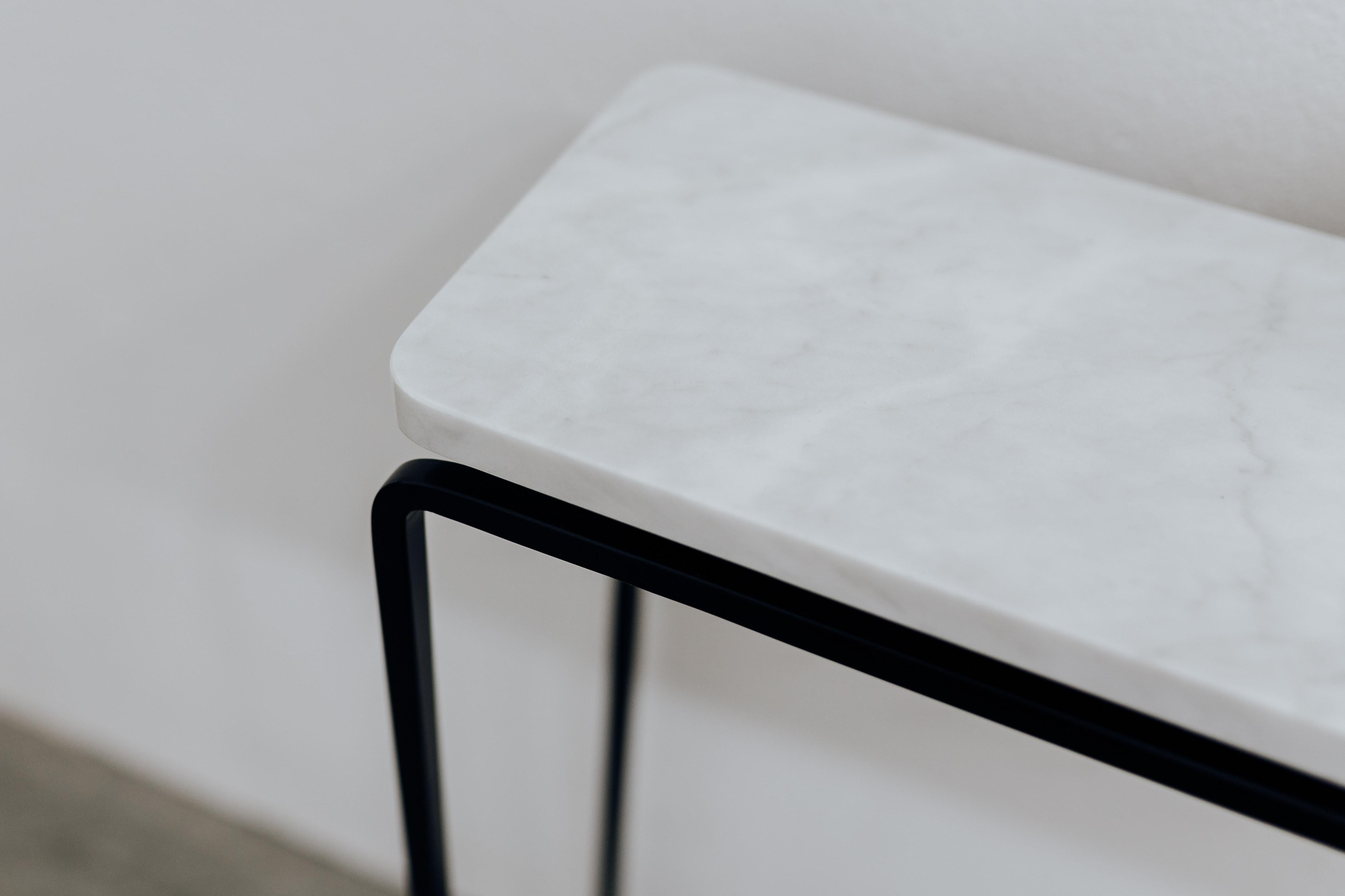Contemporary Form-C S White Console Table by Un’common For Sale