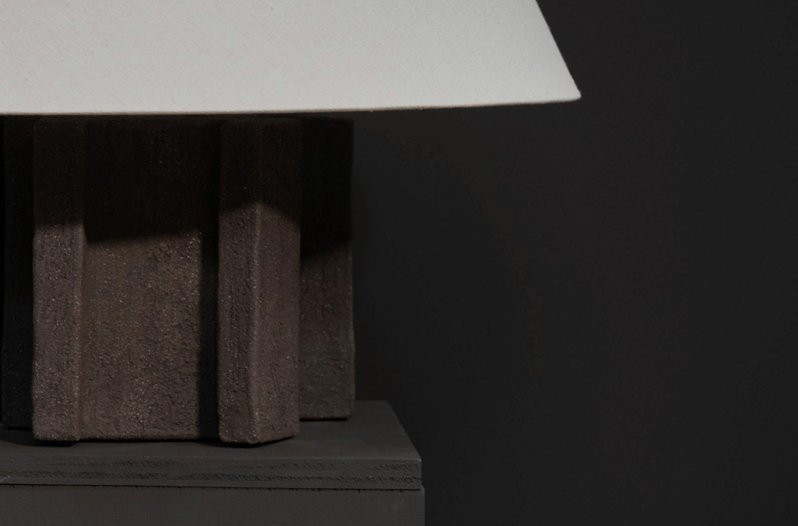 Form Ceramic Table Lamp, Raw In New Condition For Sale In Los Angeles, CA