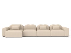Divano modulare Form di Formiing, beige Hallingdal, tessuto adatto agli animali domestici, configurazione 19