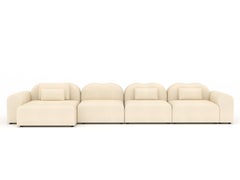 Sofá modular Form de Formiing, Hallingdal marfil, tejido apto para mascotas, Setup 19