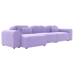 Form Modular Sofa by Formiing, Harald Lavender Purple, L-Shaped Design, Setup 9