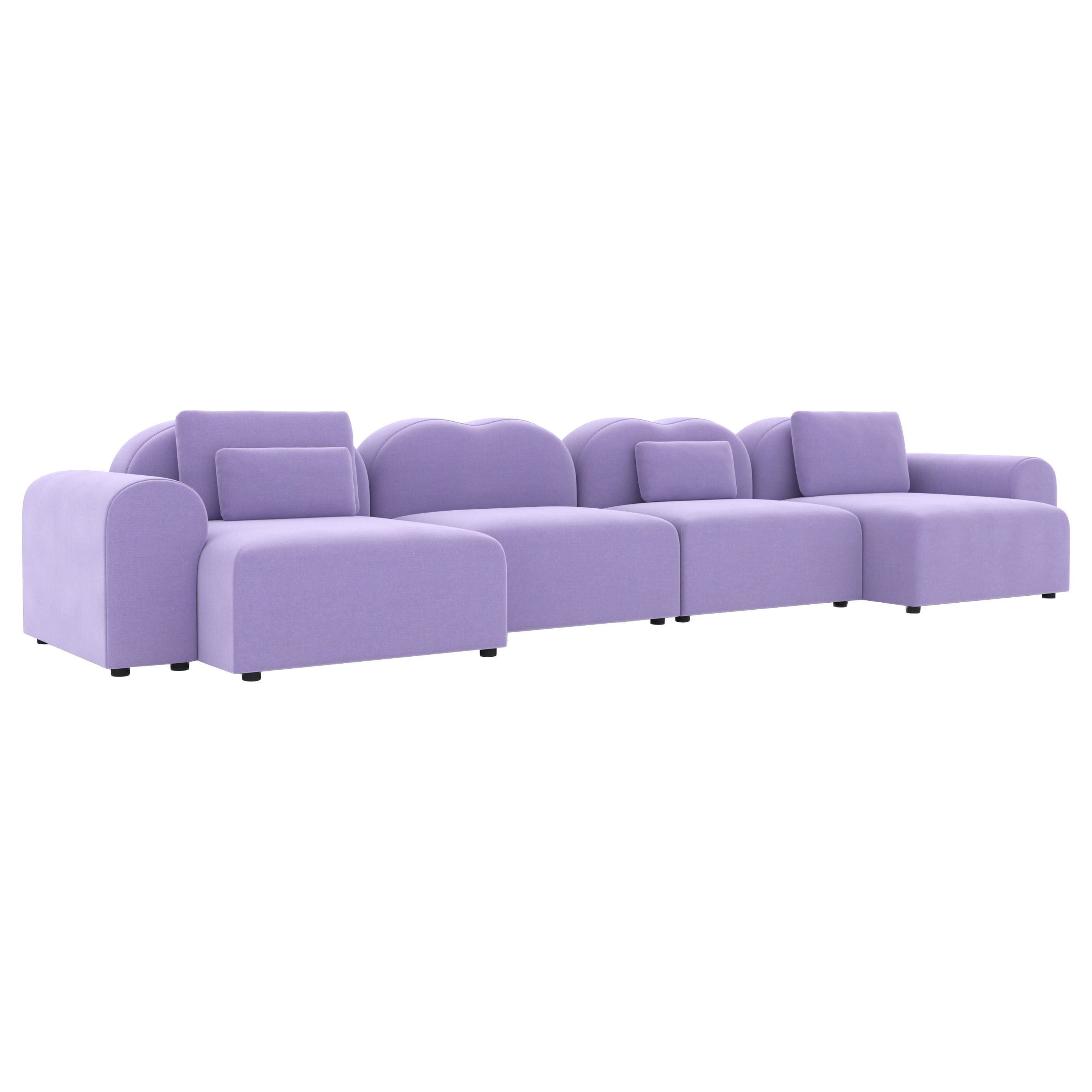 Sofá modular Form de Formiing, Harald Lavanda morado, Configuración 18, Personalizable en venta