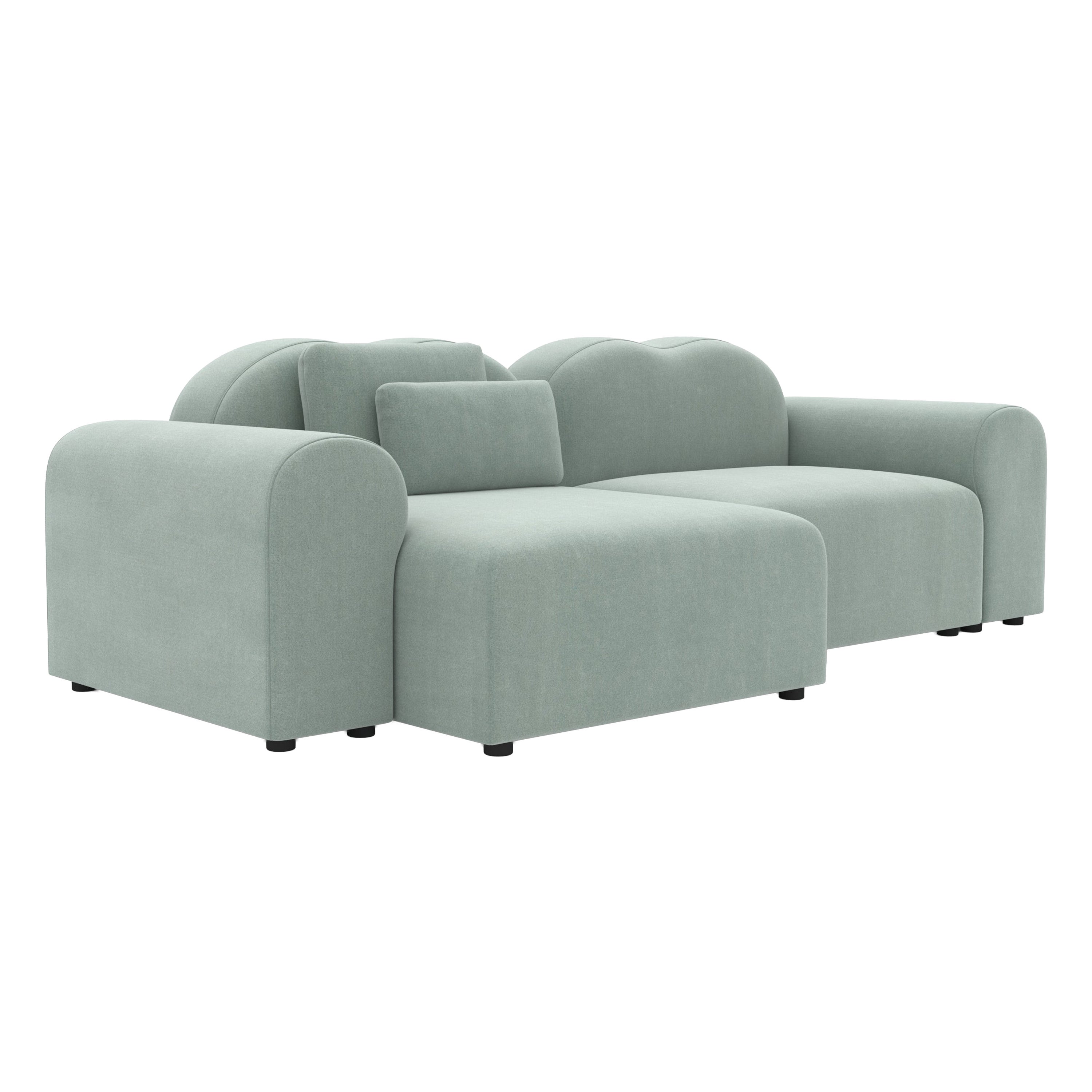 Form Modular Sofa by Formiing, Harald Mint Green, Setup 15